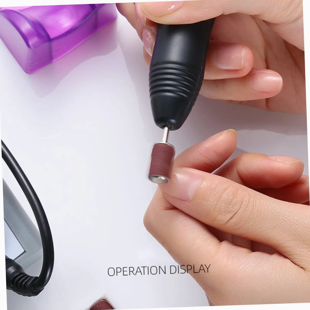 Taladro Eléctrico para Uñas 20000 Rpm, Kit de Manicura | 6 Puntas Estándar, Plástico y Metal, Agarre Cómodo, Uso Profesional y Doméstico
