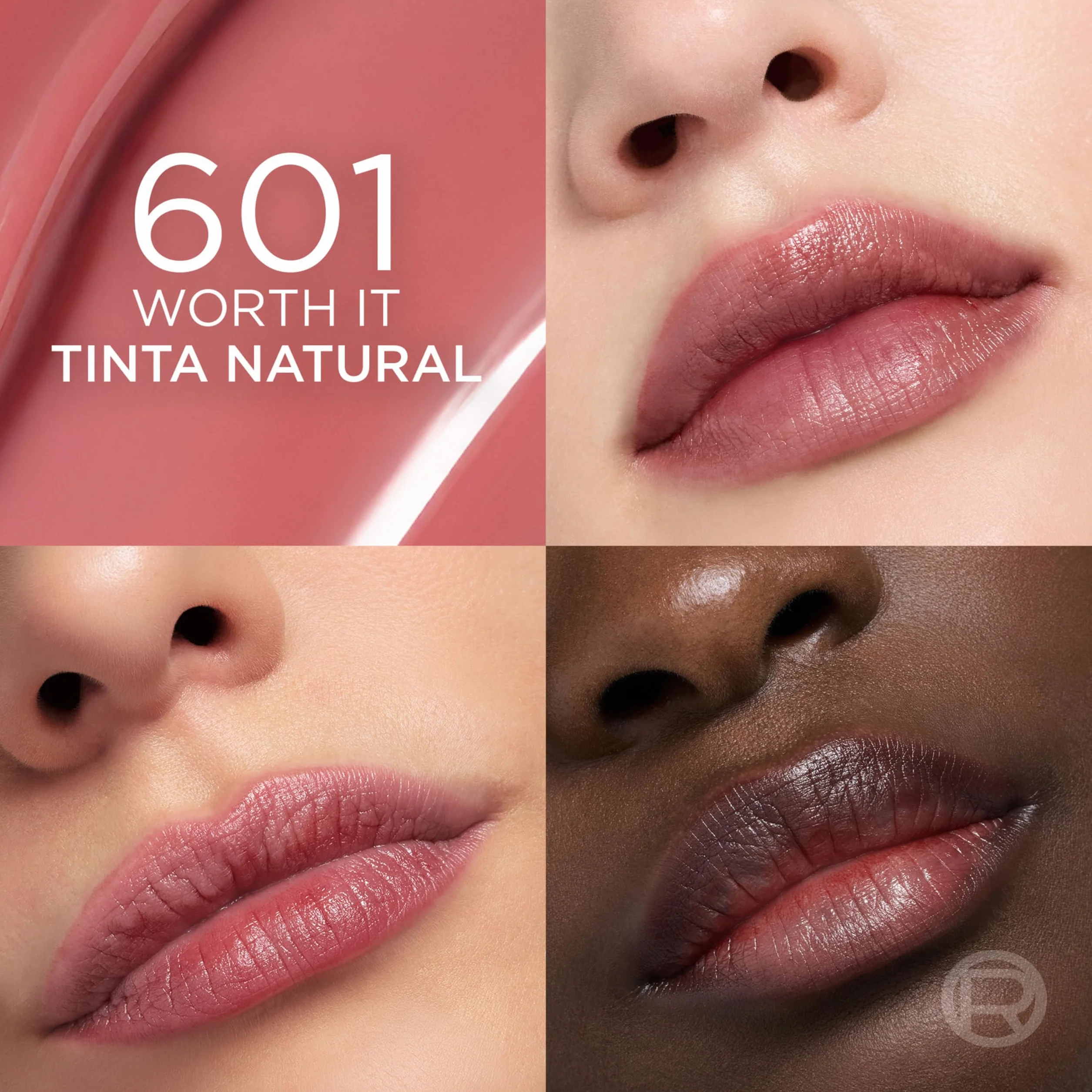 L’Oréal Paris Hyaluron Tint Tinta de Labios Multiusos Hidratación Intensa Color Natural Ácido Hialurónico Worth It 601