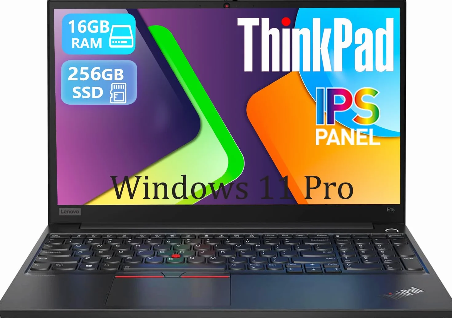 Lenovo ThinkPad E15 Gen 1 Business Laptop 15.6" FHD Intel Core i5-10210U 16GB RAM 256GB SSD Windows 11 Pro Reacondicionado