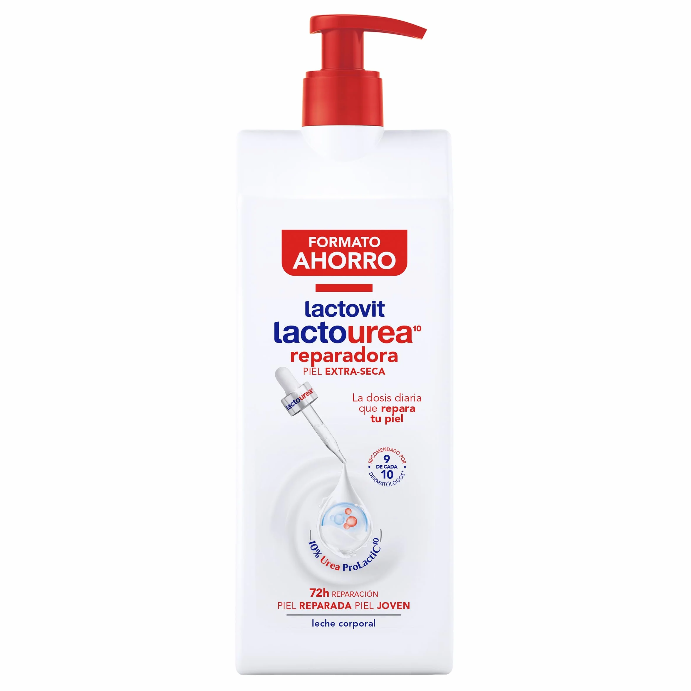 Lactovit Leche Corporal Reparadora Lactourea Urea ProLactic10 Absorción Inmediata 48 Horas Nutrición Reparación Pieles Muy Secas 800 ml