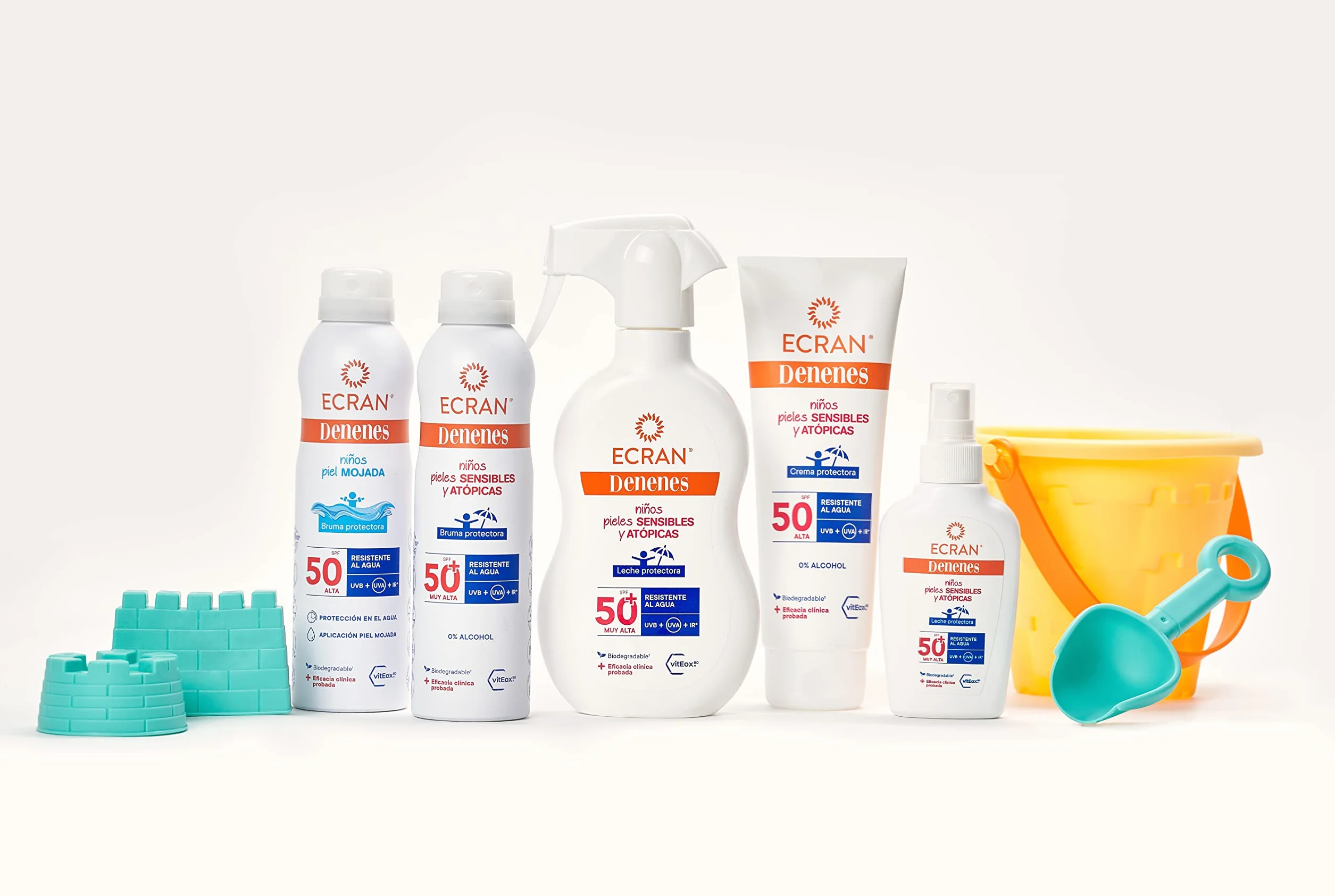 Denenes Bruma Protectora FPS 50 Niños 80 Minutos Protección UVB UVA IR-A Extracto Algodón Pantenol Vitamina E 2 x 250 ml