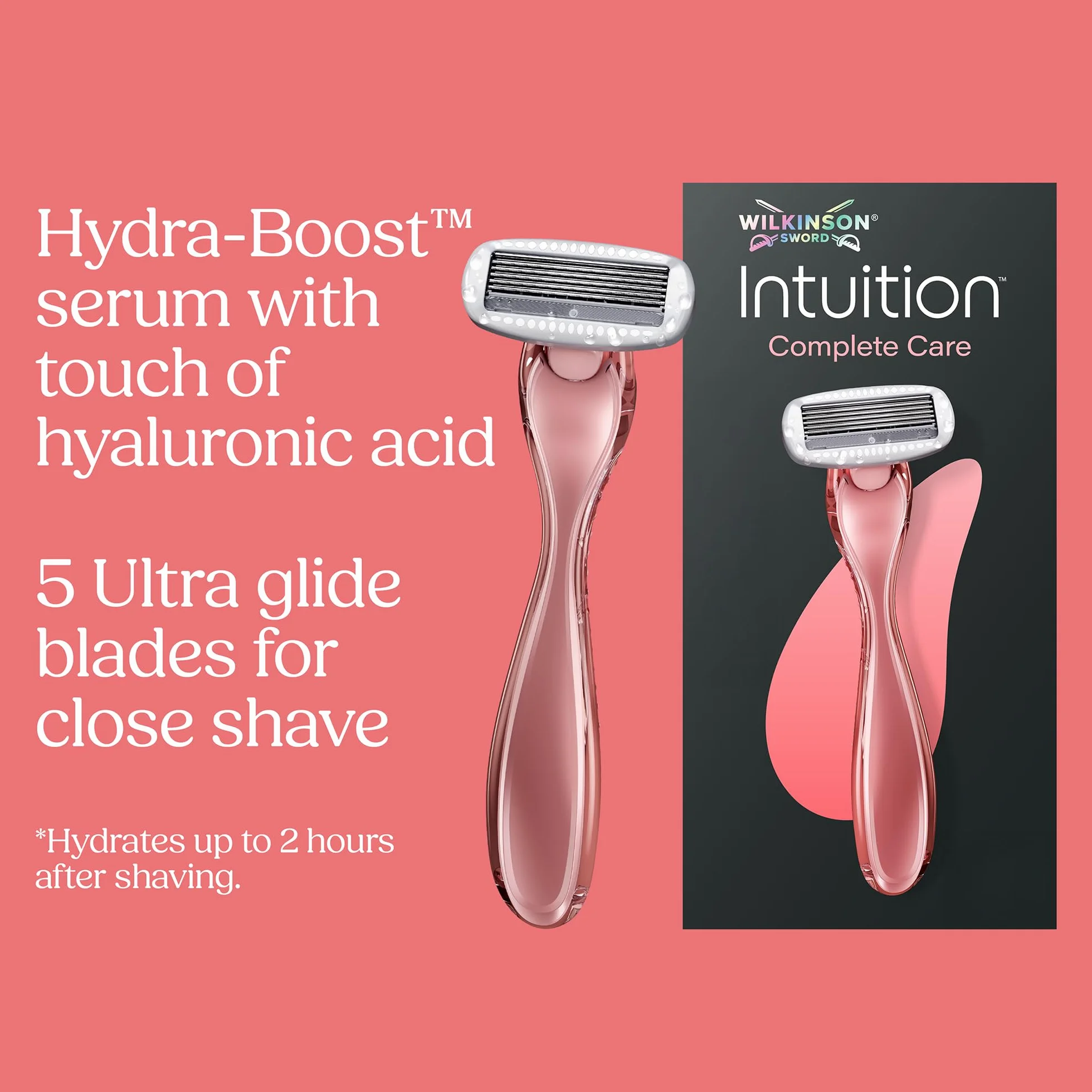 Wilkinson Sword Intuition Complete Care Maquinillas de afeitar mujer sérum Hydra-Boost mango 1 recambio