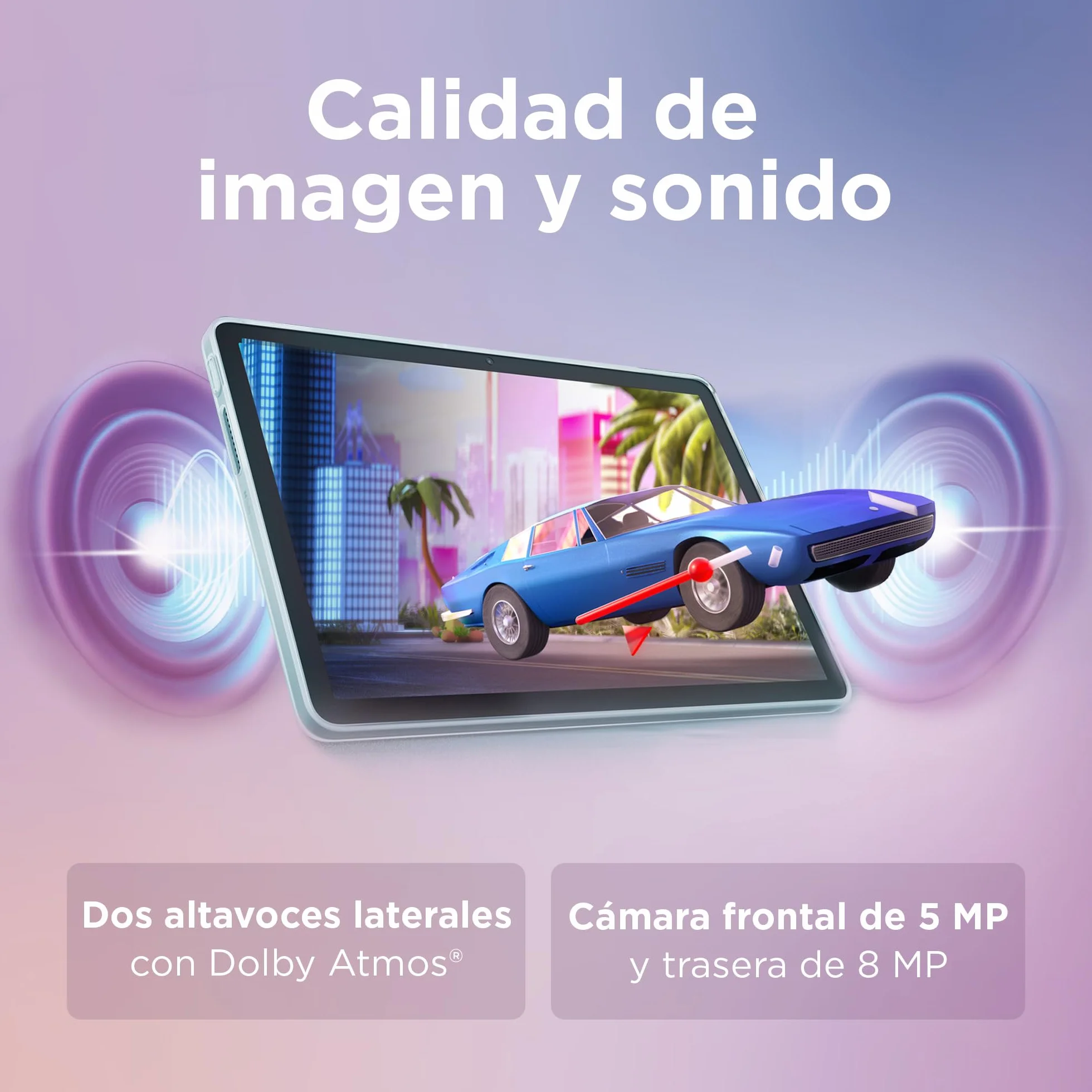 Lenovo Tab Tablet 10.1" WUXGA MediaTek Helio G85 4 GB RAM 128 GB 60 Hz Wi-Fi 5 Bluetooth 5.3 Android 14 Azul Polar