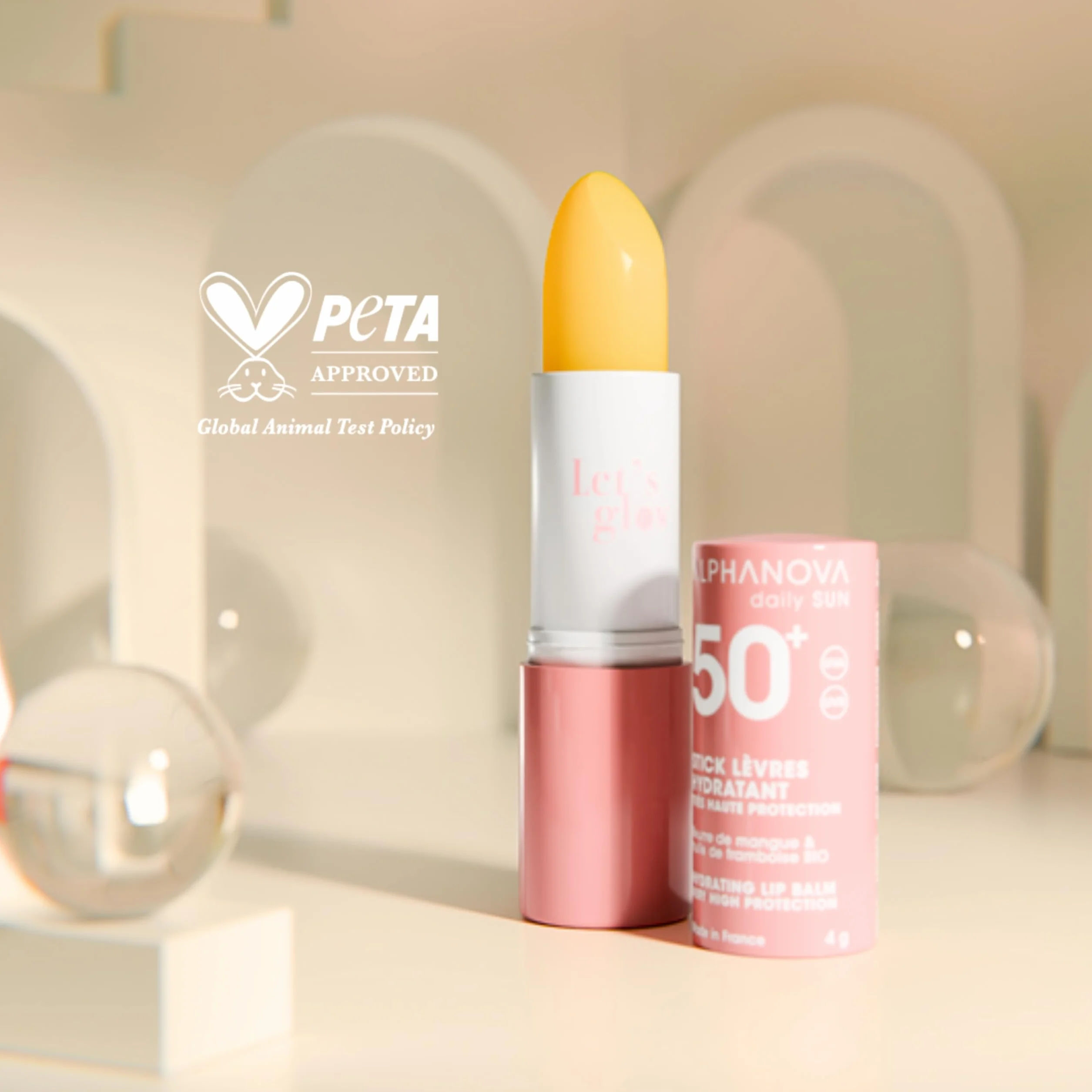 ALPHANOVA Sante Pintalabios protector solar SPF50+, 4 g