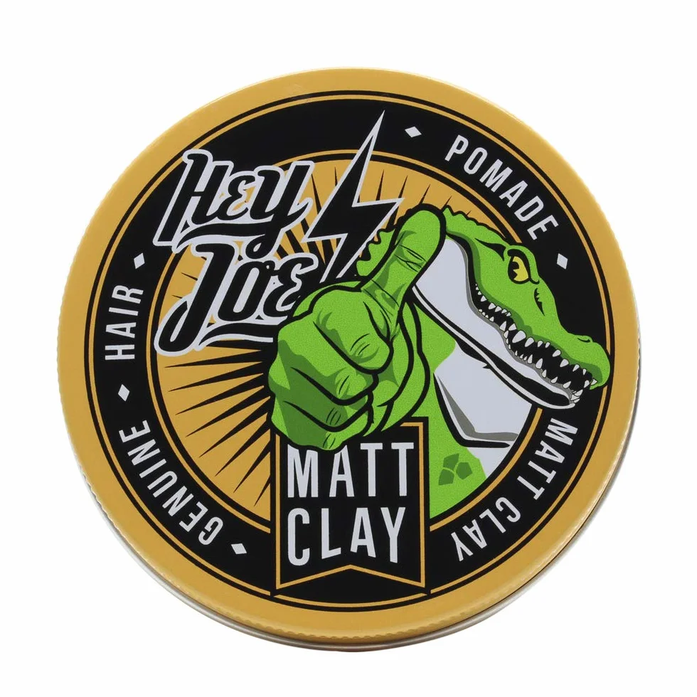 HEY JOE! Matt Clay Pomada para el Pelo Cera Fijación Fuerte Acabado Mate Arcilla Blanca Base Agua 100 ml