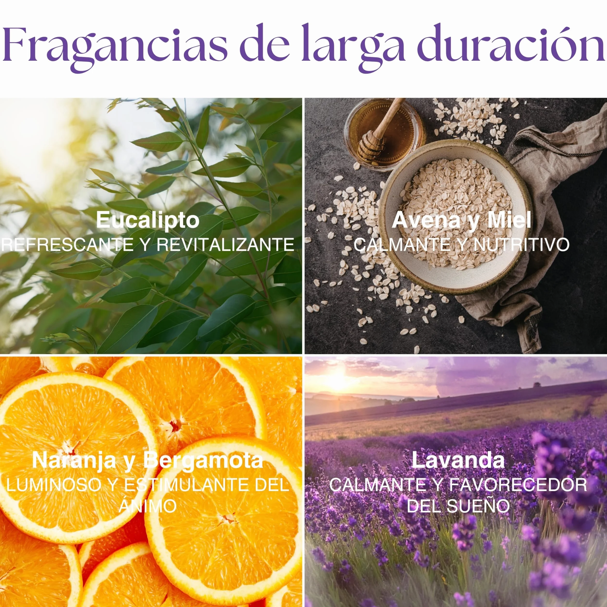 NURTURE BY NATURE Set de Regalo de Bienestar para Mujer – Set spa con spray de almohada de lavanda, exfoliante corporal, bomba de baño y vela perfumada vegano