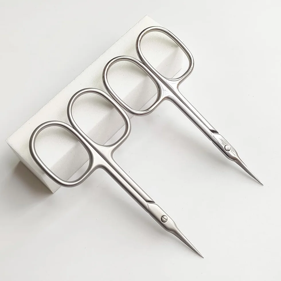 Tijeras para cutículas, alicates superdelgados para el cuidado de cutículas, cortador seco y removedor, herramientas profesionales para manicura y uñas, brillante