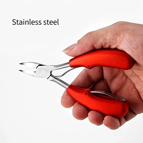 Cortador de uñas encarnadas para uñas gruesas, cortaúñas profesional con herramienta de corrección para piel muerta y eliminación de suciedad, herramienta de cuidado de pedicura, 13 cm
