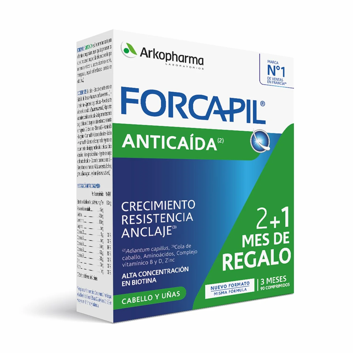 Arkopharma Forcapil Anticaída Pack Tratamiento 3 Meses Complemento Alimenticio con Biotina