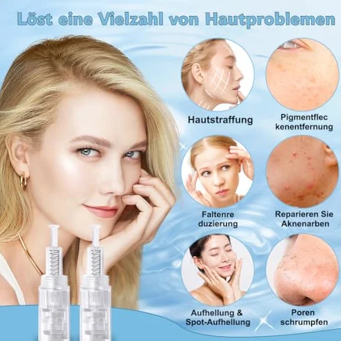 Agujas de repuesto para DermaPen, Nano Pin para Derma Pen, cartuchos de microneedling
