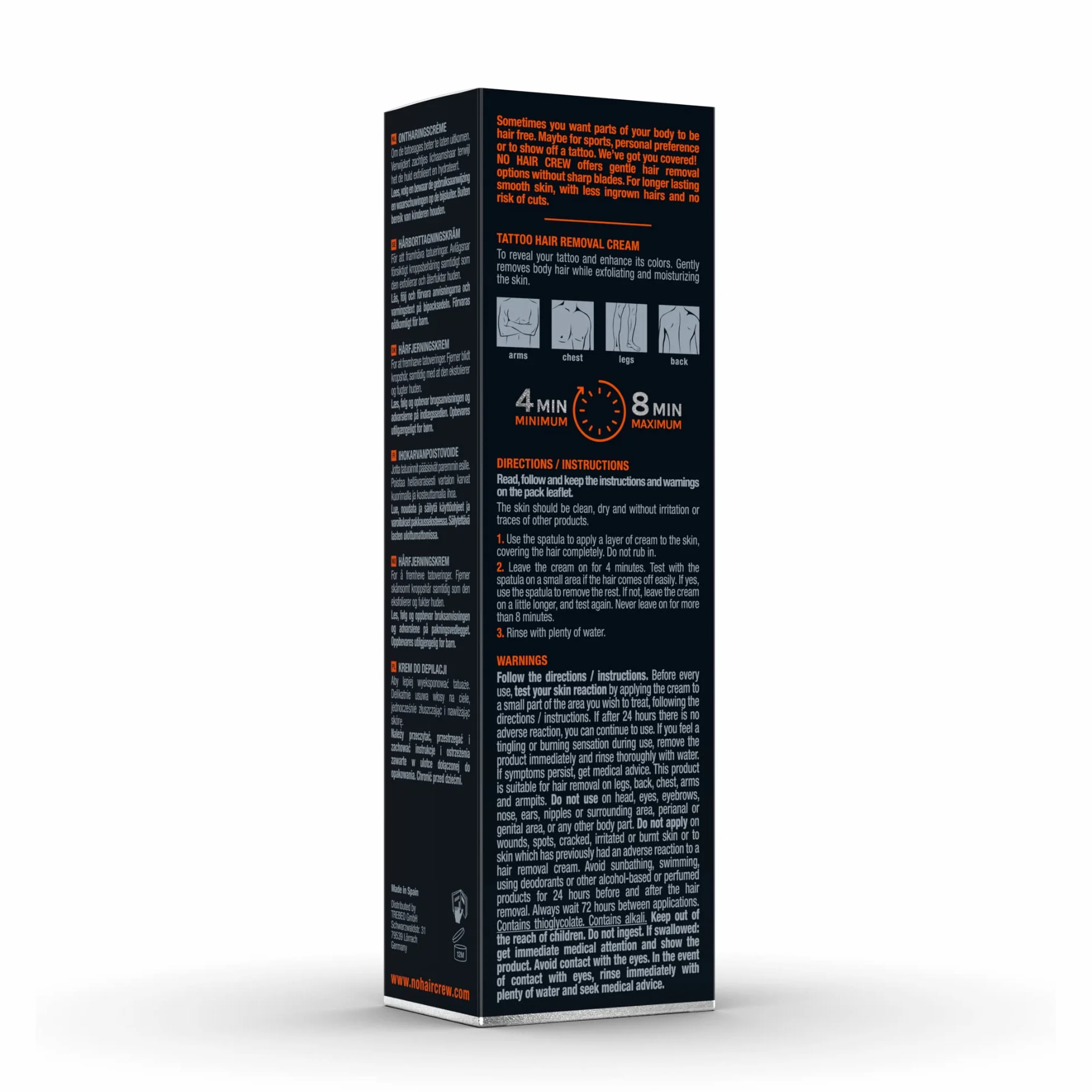 NO HAIR CREW Tattoo Edition Crema Depilatoria para Piel Tatuada 150 ml