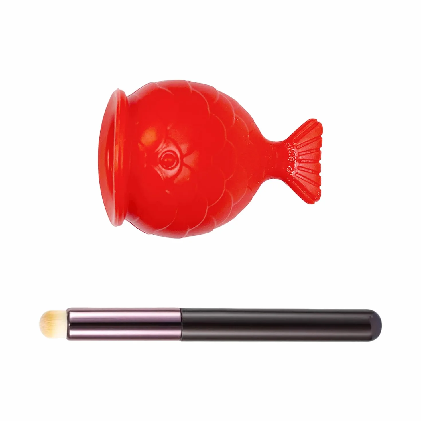 Juego de Herramientas de Belleza: Dispositivo para Rellenar Labios de Pico de Pez y Cepillo de Labios de Cabeza Redonda