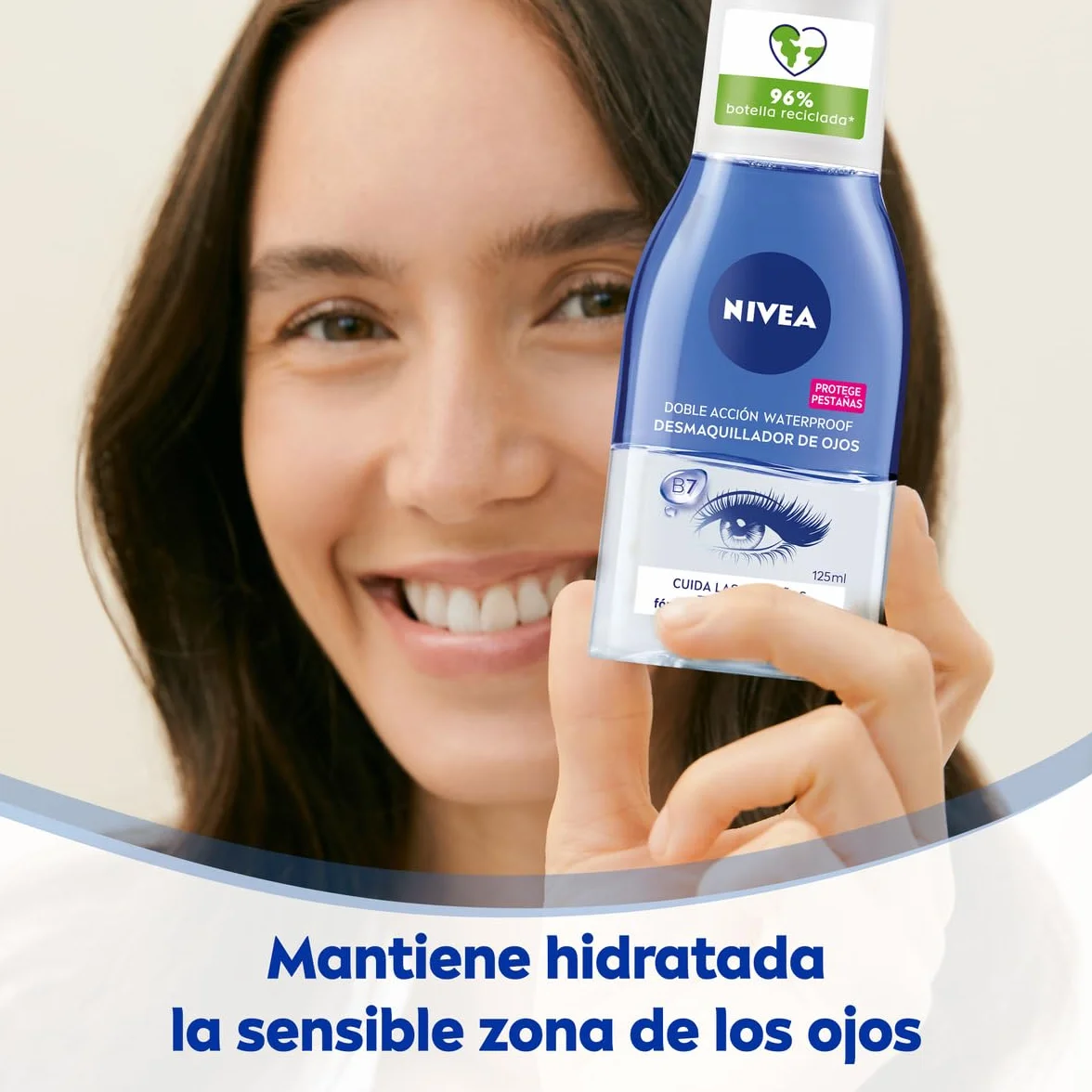 NIVEA Desmaquillador de Ojos Doble Acción 125 ml Líquido Desmaquillante para Contorno de Ojos Sensible