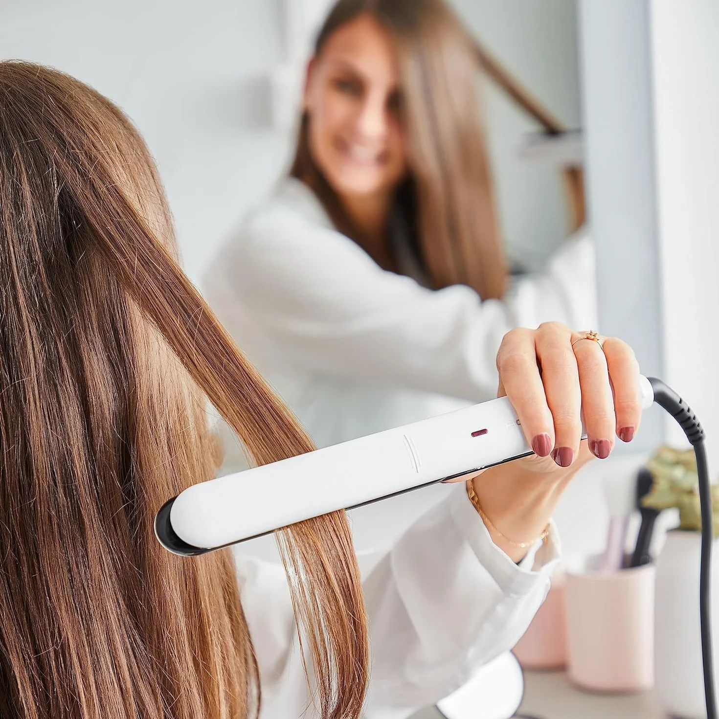 Rowenta Optiliss SF3210 Plancha de pelo revestimiento cerámico 230 ºC alisado eficiente sistema de bloqueo