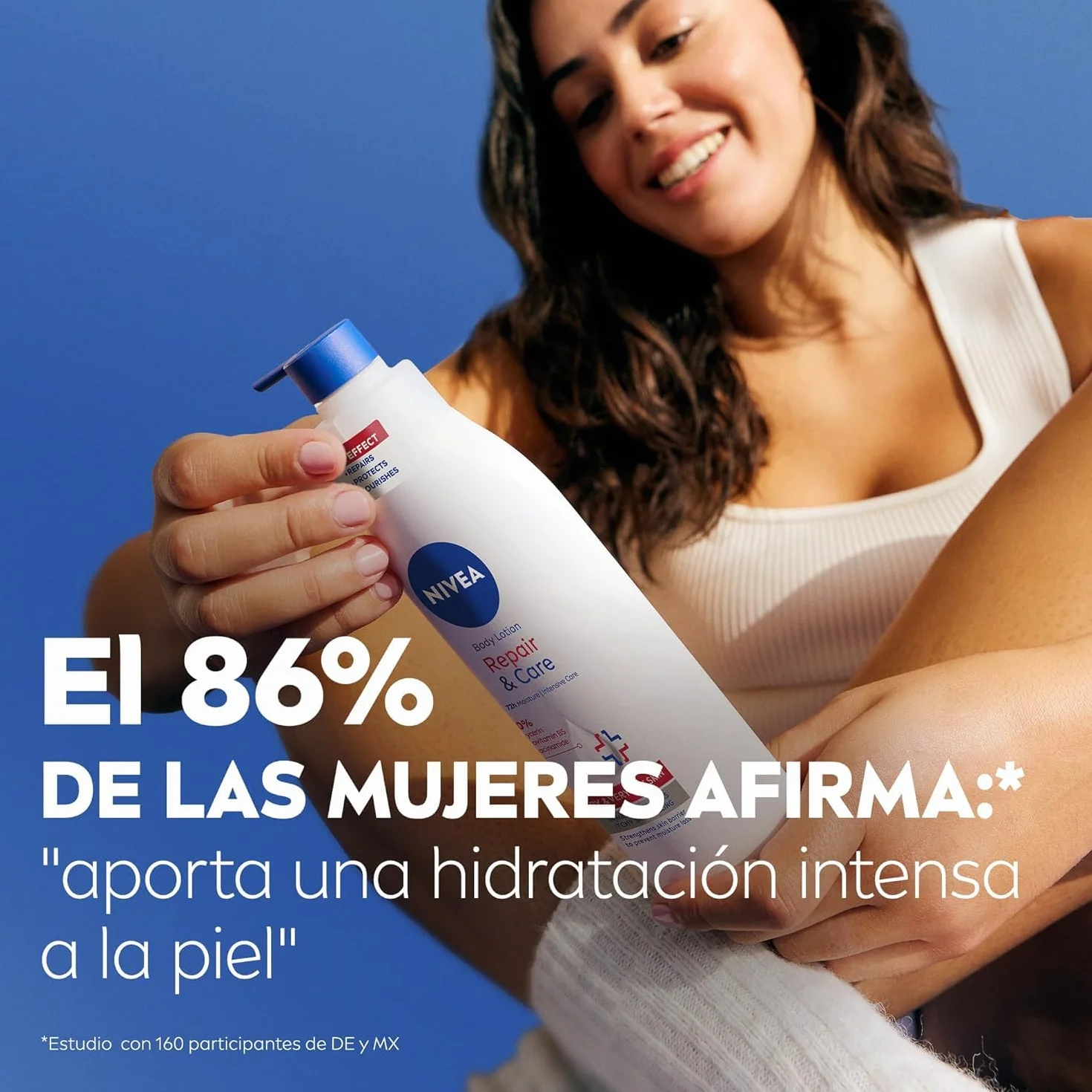 NIVEA crema hidratante corporal Repara & Cuida 400 ml para pieles secas y extra secas 72 h hidratación