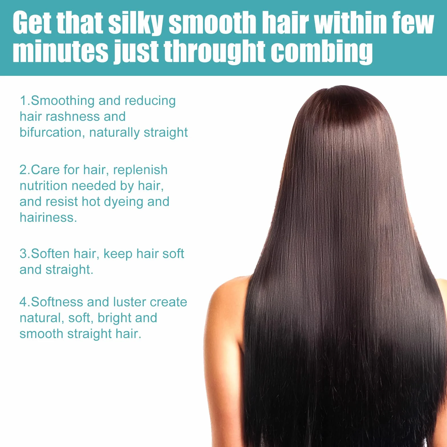 Crema para Alisar el Cabello, Loción Nutritiva para Cabello Rizado, 2 Piezas