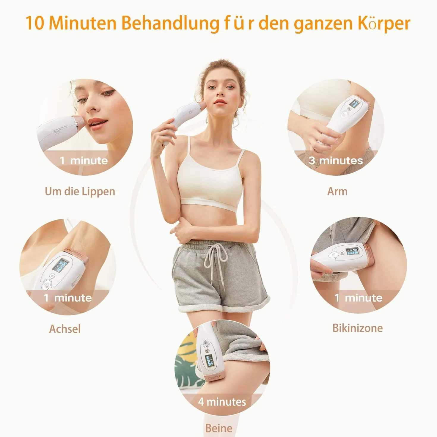 Depiladora Láser IPL con Enfriamiento por Hielo, 999.999 Pulsos, Depilación Permanente Indolora para Cuerpo, Cara, Bikini y Axilas