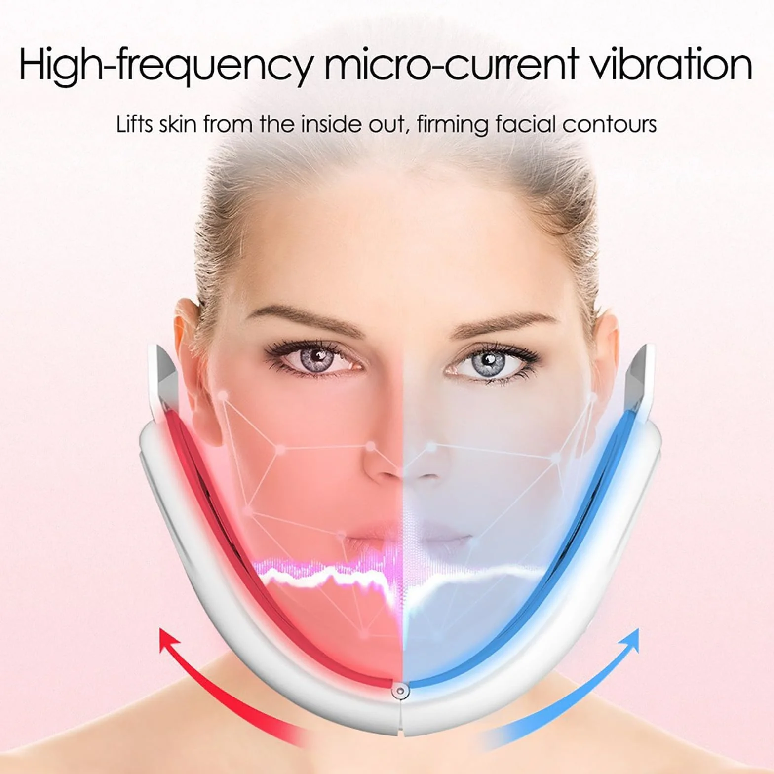 Vitala Dispositivo Facial V Lift Portátil 8 Modos 15 Niveles Masajeador Facial Moldeador