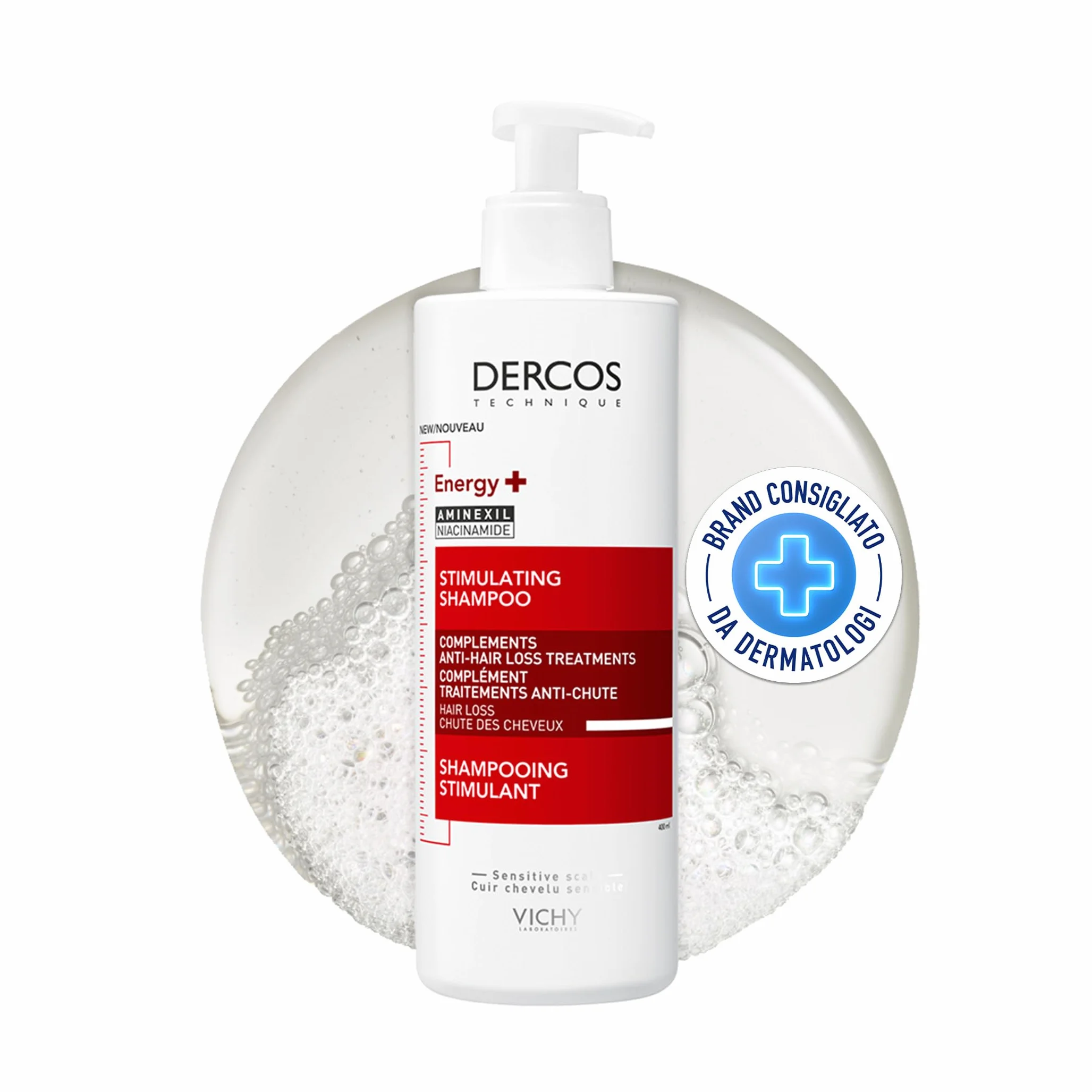 Vichy Dercos Champú Anticaída Aminexil Energy+ Para Todo Tipo de Cabello