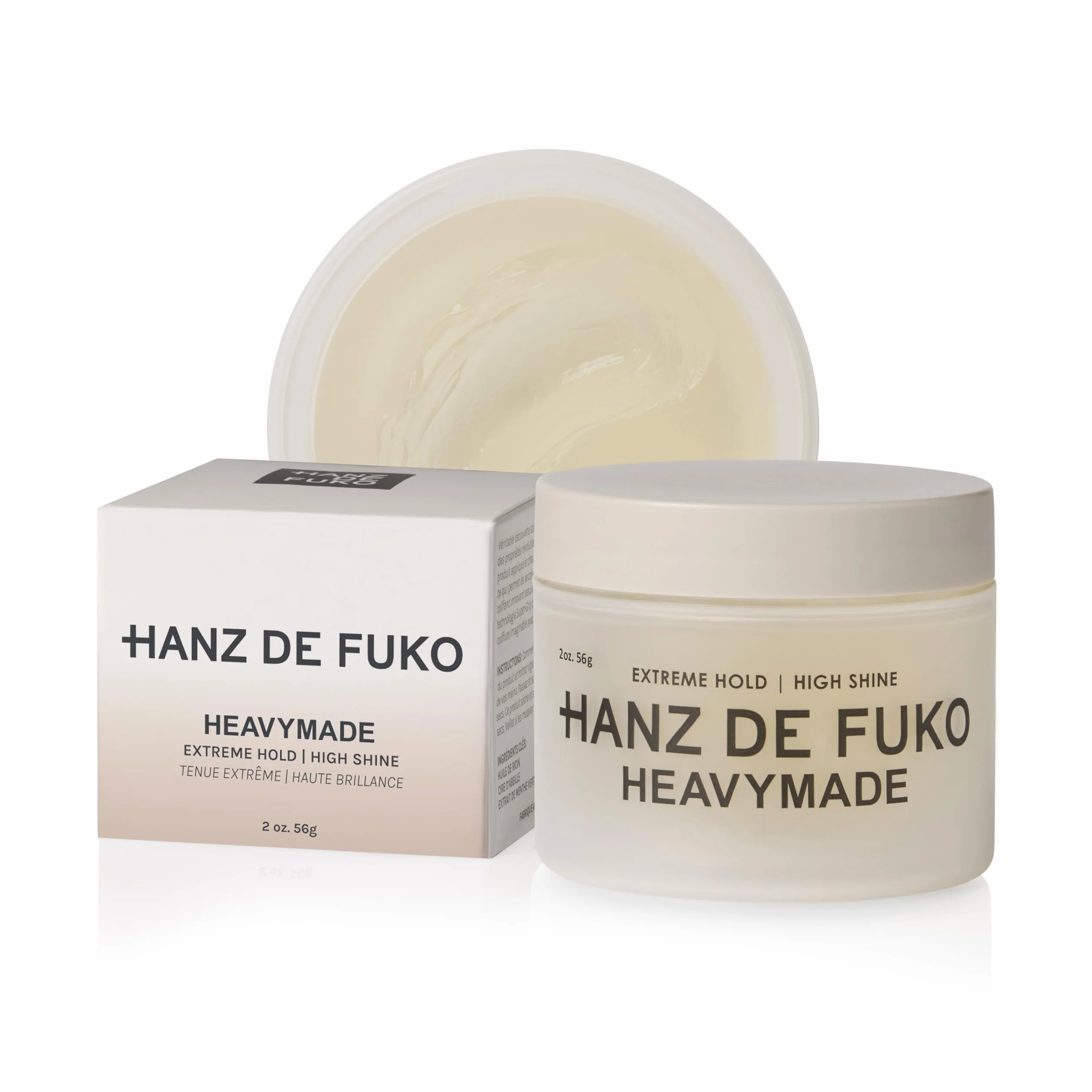 Hanz de Fuko Heavymade Pomada para Hombre Fijación Extrema Alto Brillo Vegana 56g