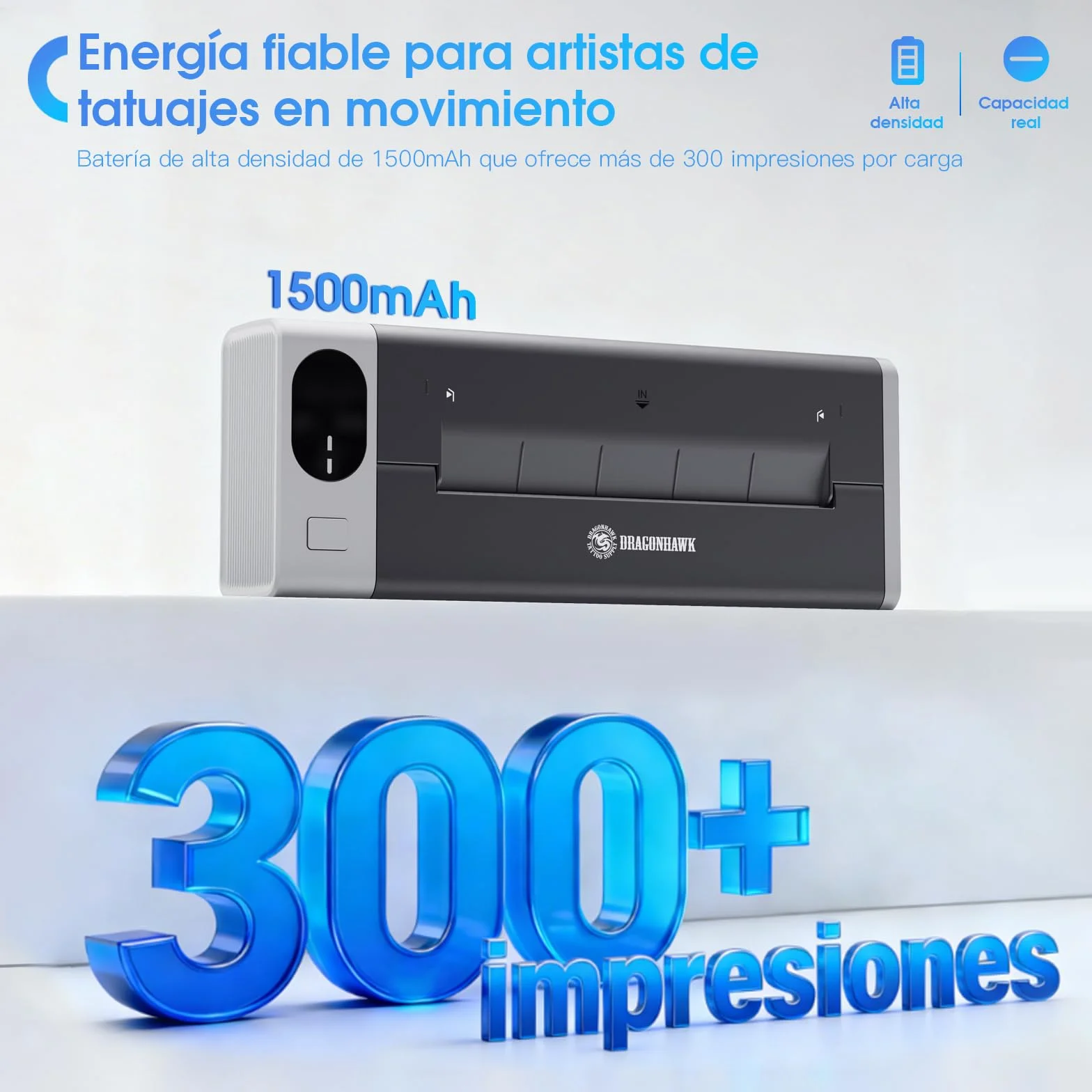 Dragonhawk A1 Pro Kit Máquina de Tatuaje Inalámbrica Rotativa 4.0mm Carrera Impresora de Stencil 20 Agujas para Principiantes