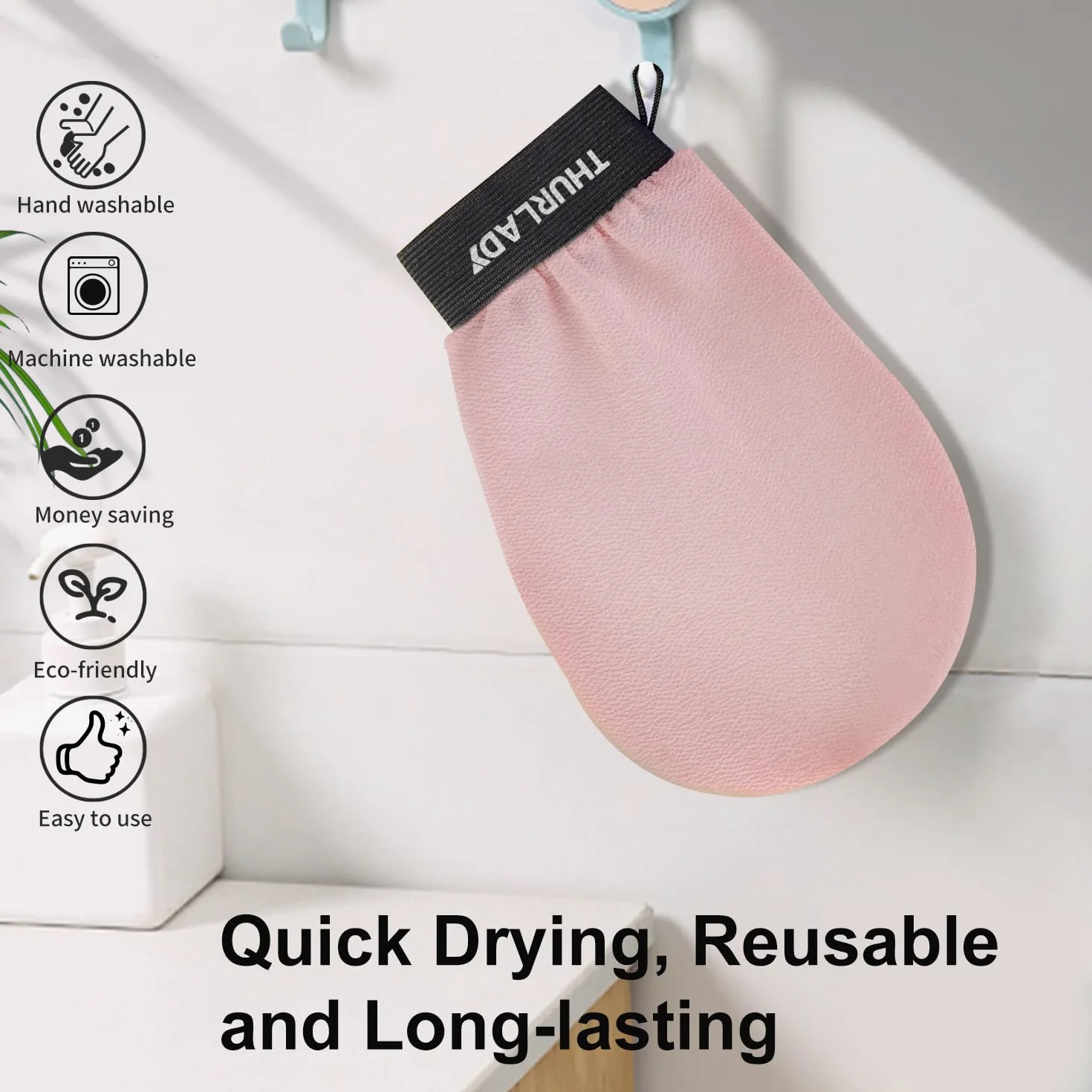 Guante exfoliante profundo, guante exfoliante para ducha, removedor de piel muerta y exfoliante de piel para cuerpo, guante exfoliante corporal para queratosis pilaris, guante de exfoliación corporal,