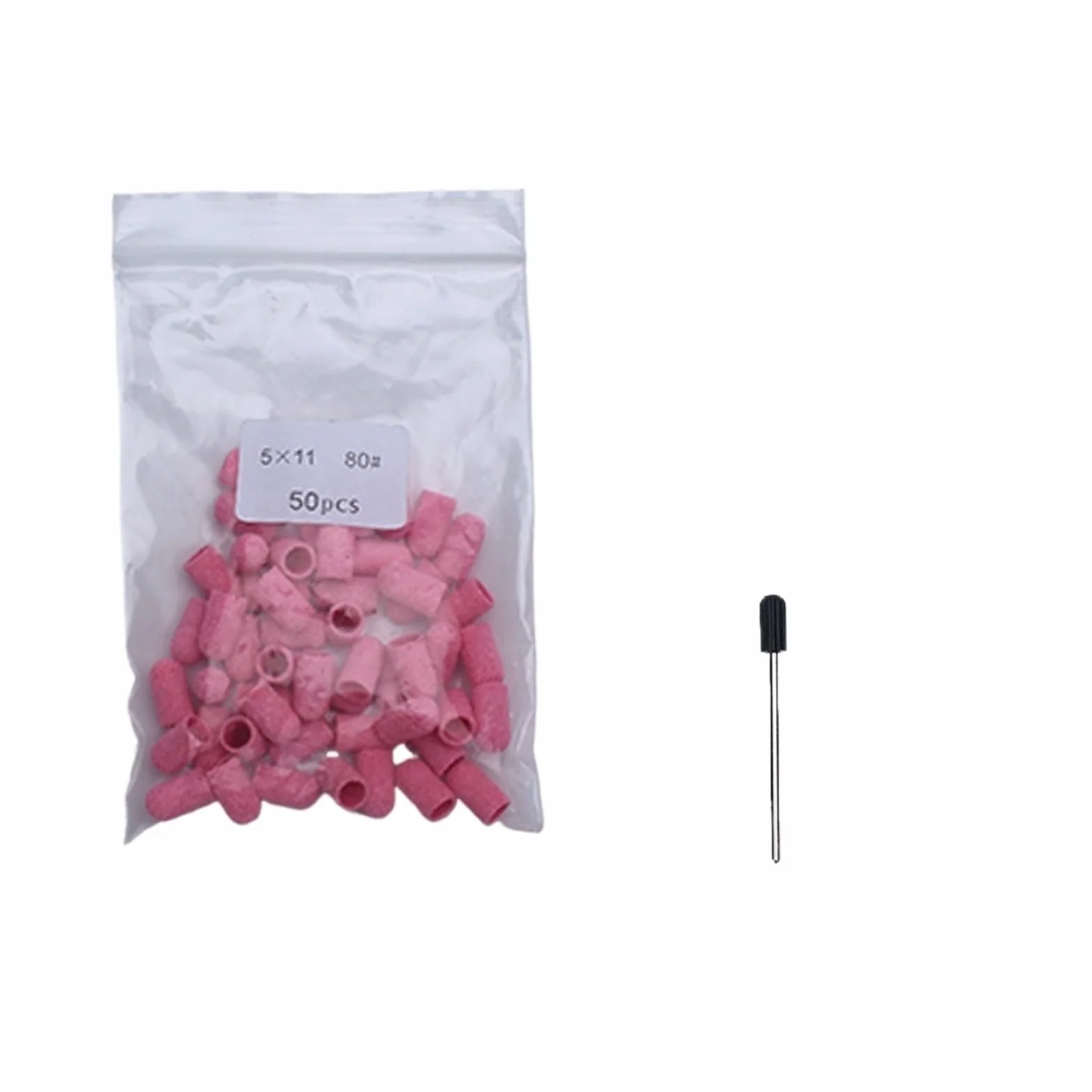 Fresas Torno Para UñAs 50 Uds. Brocas for uñas con mandril, pedicura, manicura, elimina la piel muerta, herramienta profesional de limpieza for el cuidado los pies para Manicura(13-19Pink180)