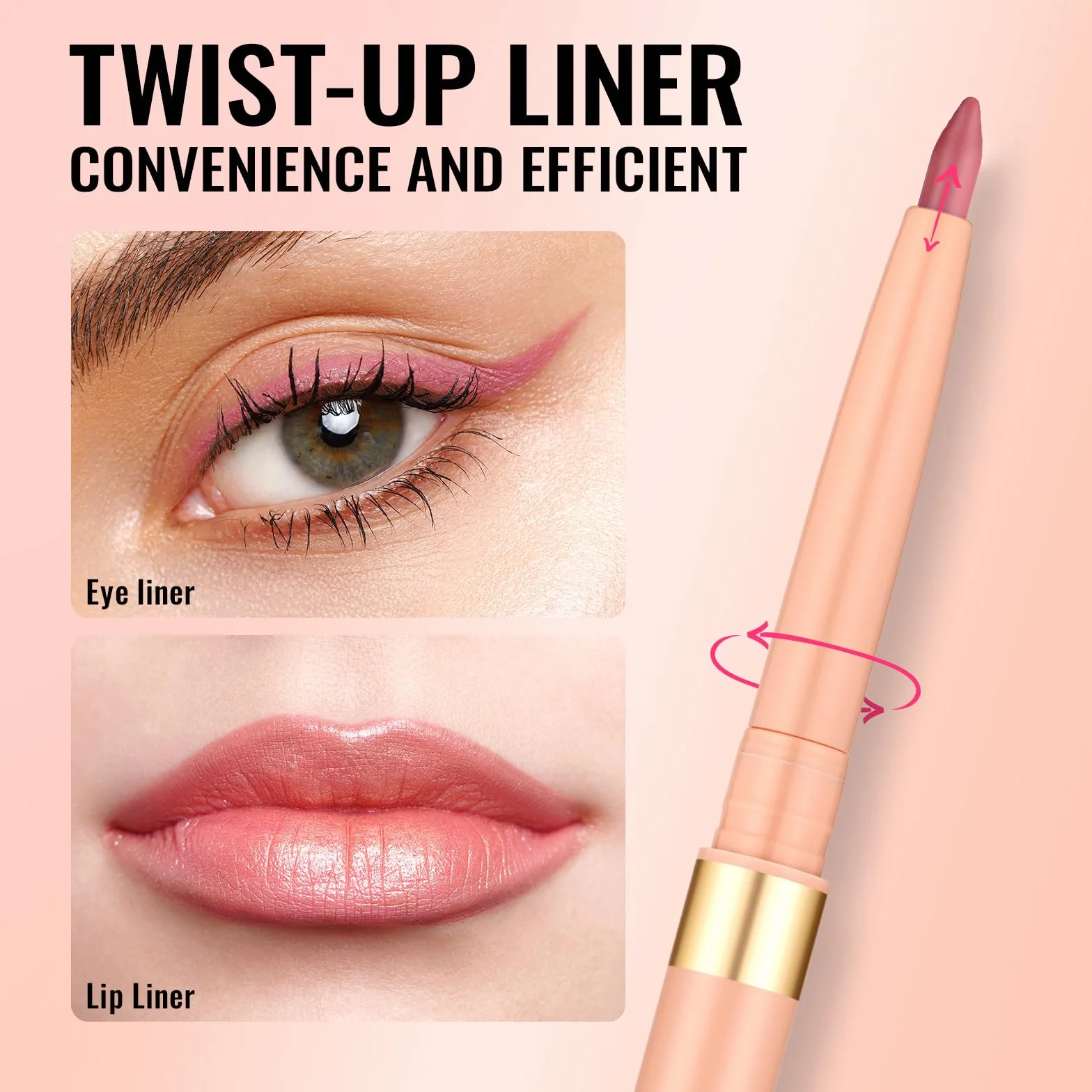 OULAC Lip Liner Dusty Rose Waterproof 24H Longwear Matte Vegan (L01)