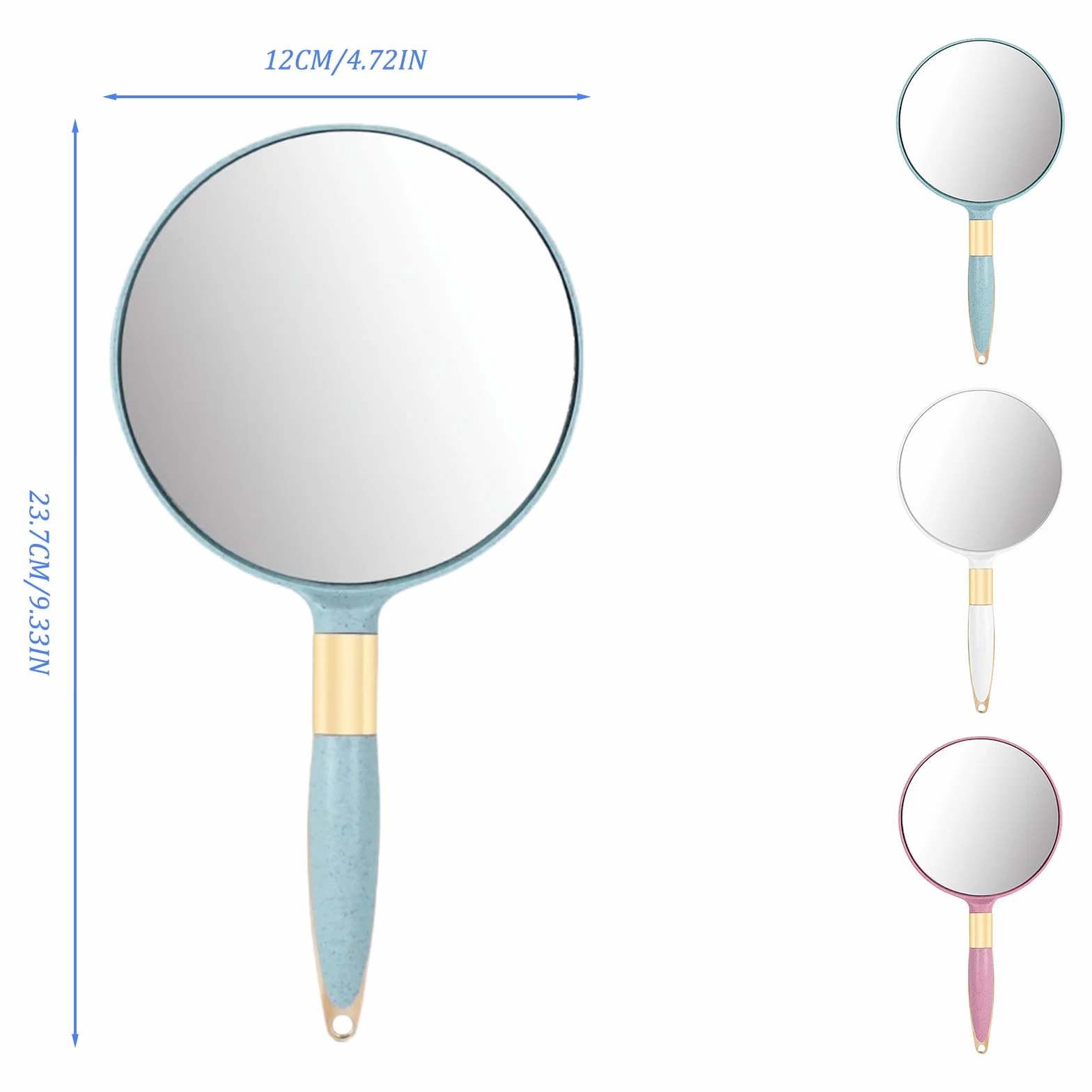 Espejo con Mango Profesional Ovalado Ergonómico para Peluquerías