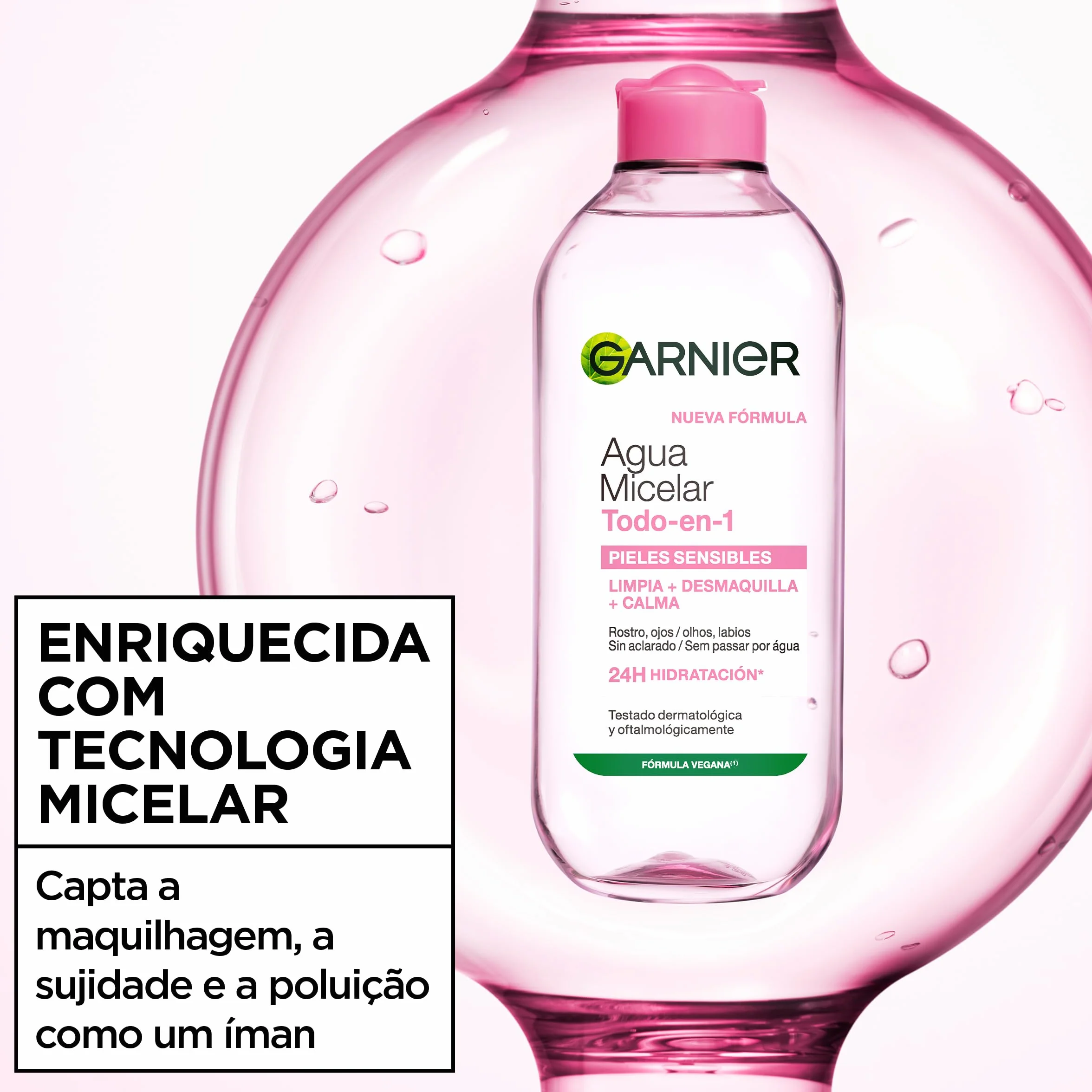 Garnier Skin Active Agua Micelar Clásica Todo en Uno Desmaquillante Limpiador Facial 700 ml