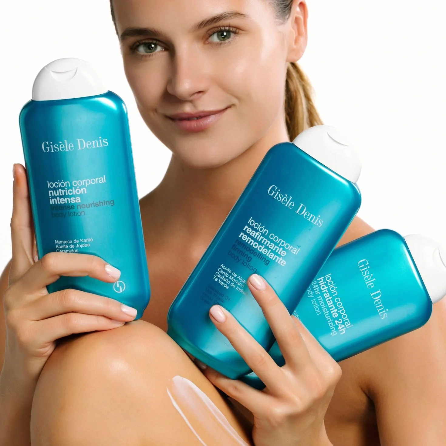 GISÈLE DENIS Loción Corporal Reafirmante Remodelante 400 ml Crema de Cuerpo con Aceite de Algas Marinas