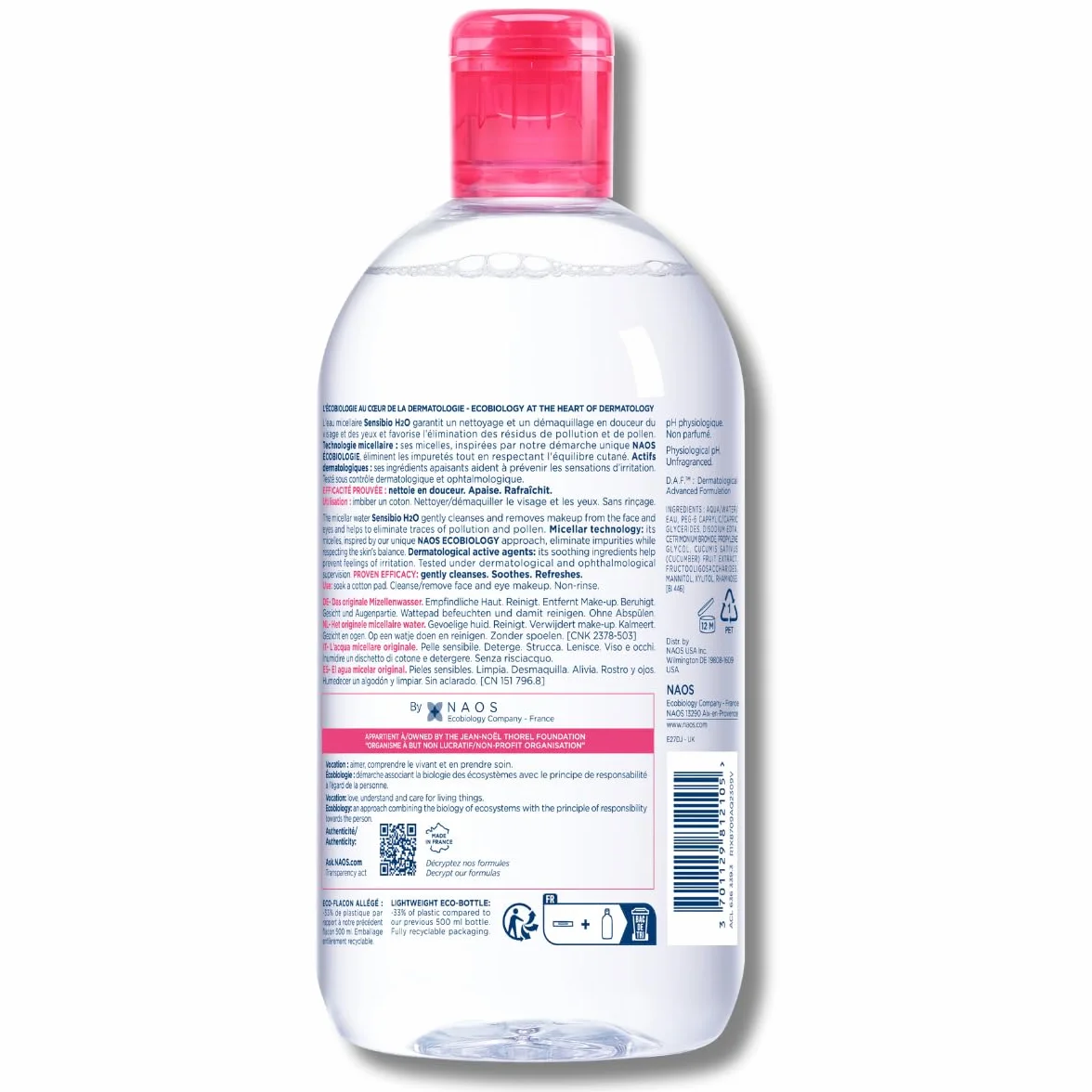 BIODERMA Sensibio H2O Agua Micelar Limpiadora Desmaquillante 500 ml Pieles Sensibles