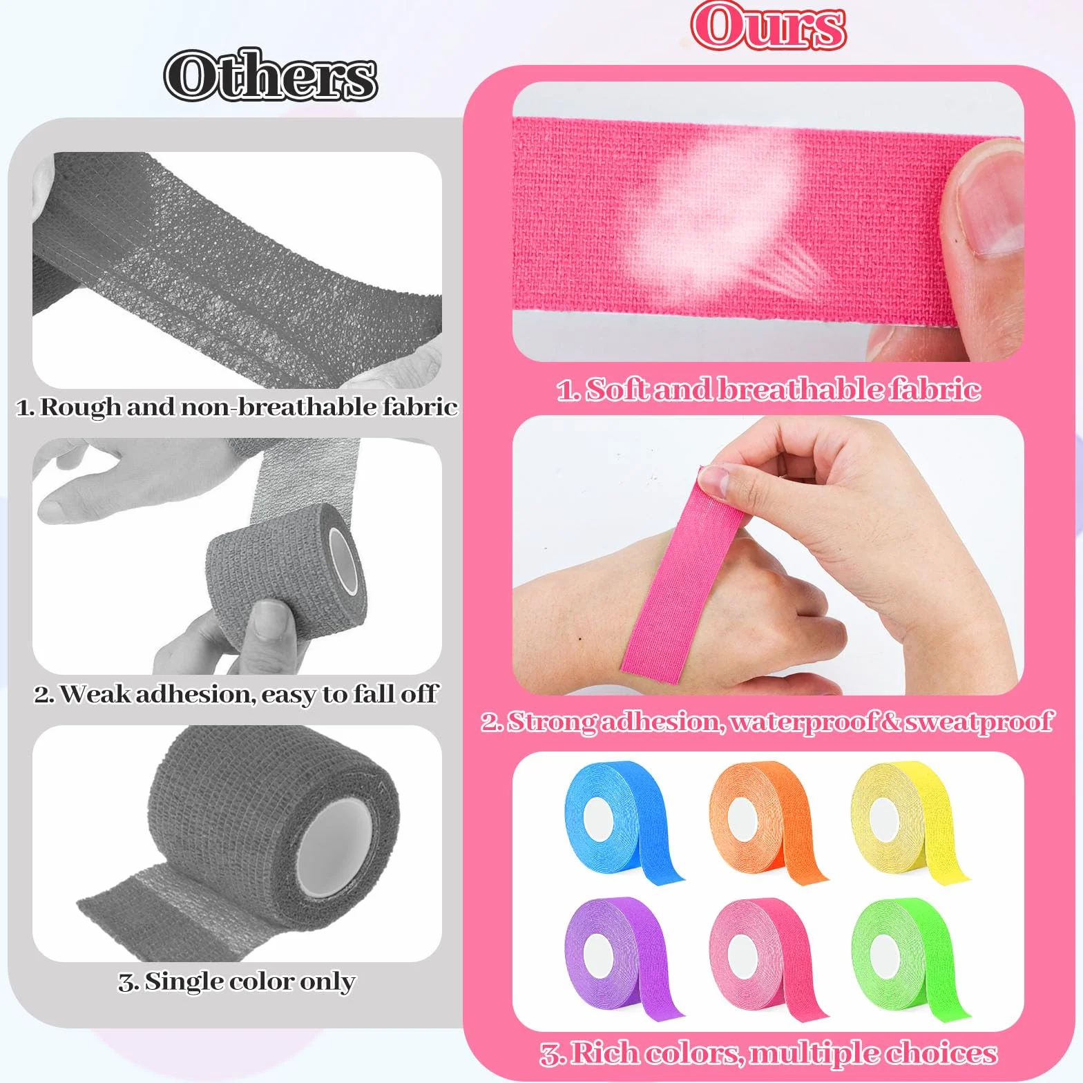 Cintas Kinesiológicas Faciales 5mx2,5cm Face Tape Lifting Reafirmante con Tijera