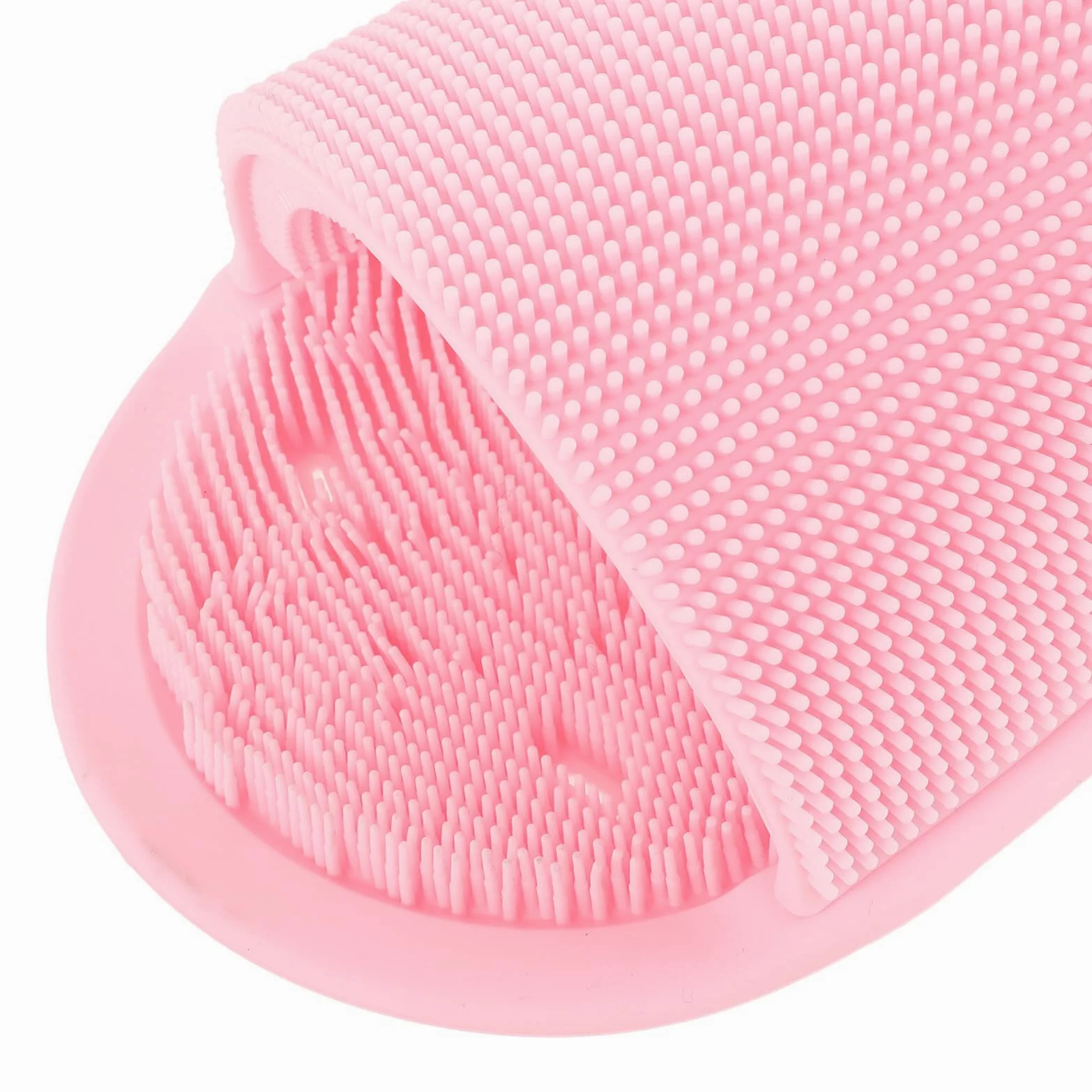 Cepillos para Ducha de Pies de Silicona Antideslizantes con Ventosas, Masajeador Exfoliante para Baño, Pack 2 Unidades Rosa, Adecuado para Aliviar Pies Cansados y Uso en Spa