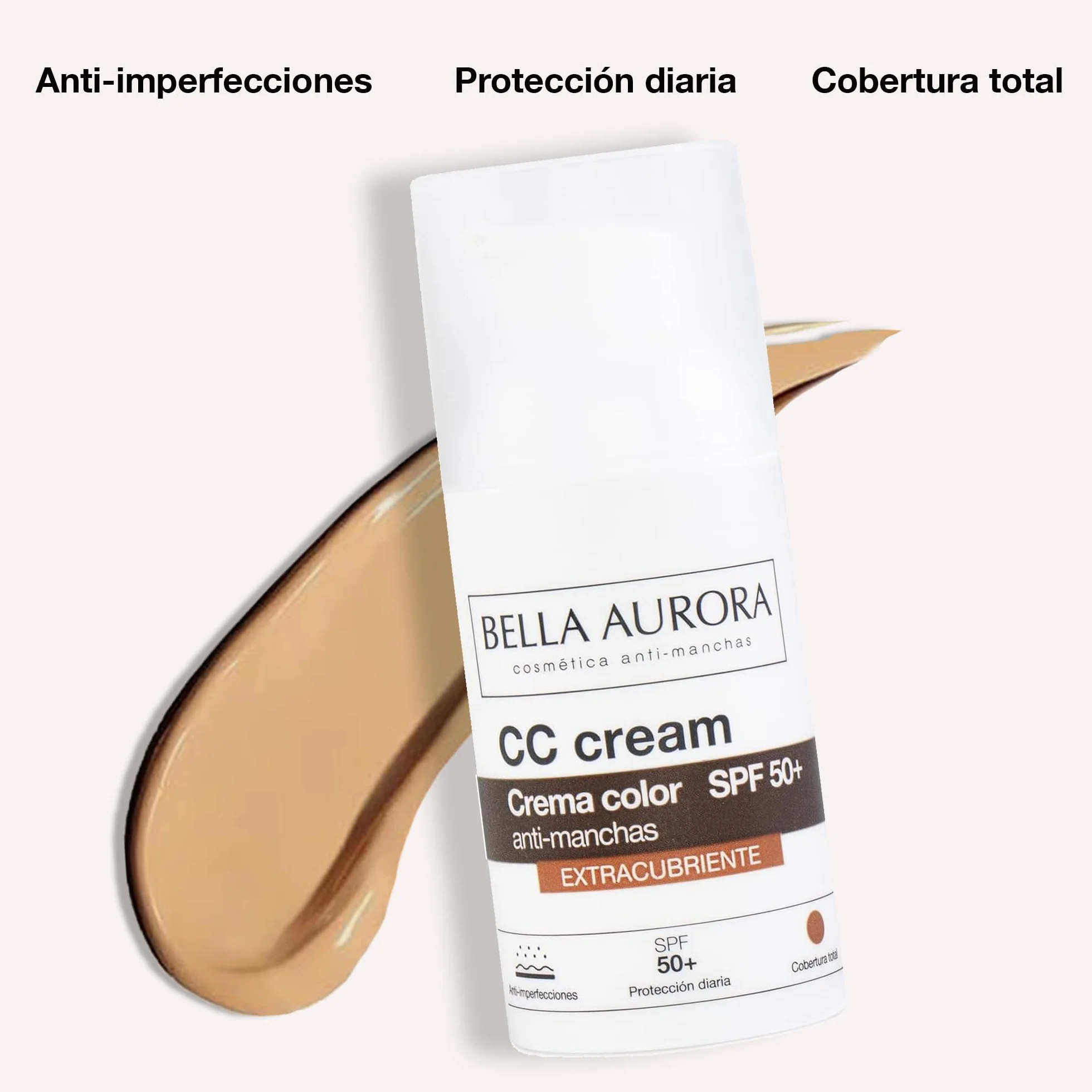 BELLA AURORA CC Cream Antimanchas Extracubriente SPF50+ 30 ml Protector Solar Facial