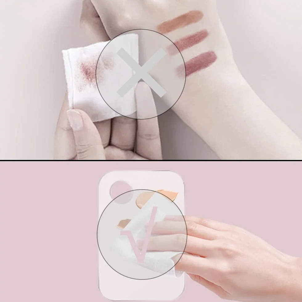 Paleta de Maquillaje Acrílica Transparente con Espátula de Acero Inoxidable para Mezclas Cosméticas