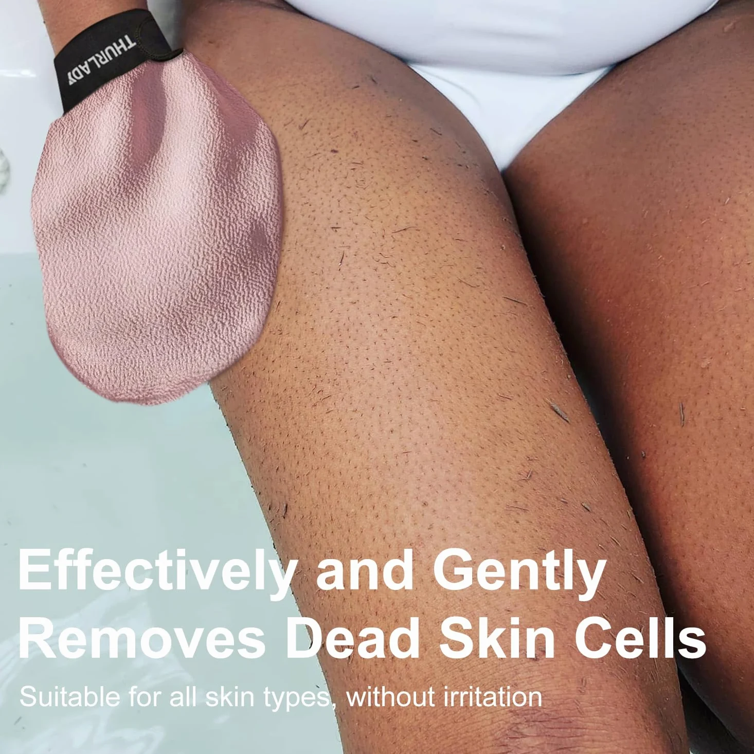 Guante exfoliante profundo, guante exfoliante para ducha, removedor de piel muerta y exfoliante de piel para cuerpo, guante exfoliante corporal para queratosis pilaris, guante de exfoliación corporal,