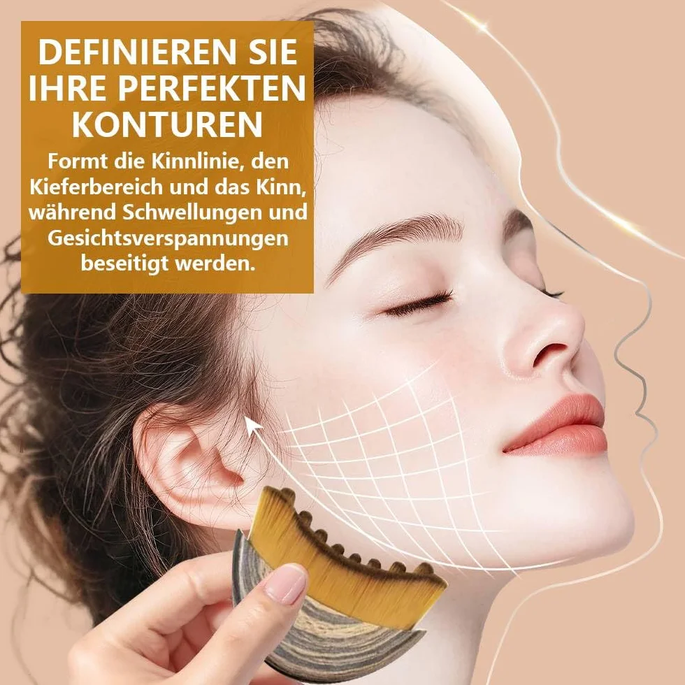 Lymphatic Contour Face Brush, Cepillo Facial de Cepillado en Seco, Diseño Ergonómico para Rostro