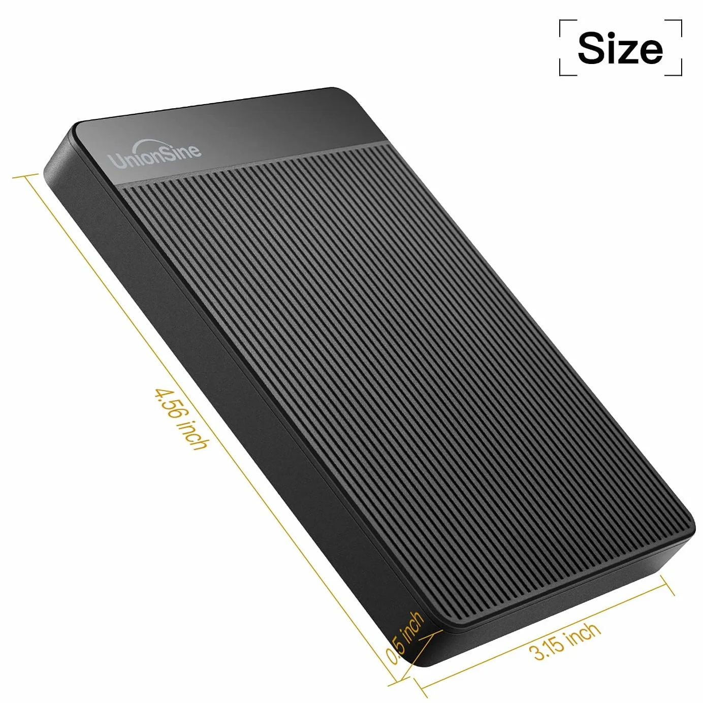 UnionSine Disco Duro Externo 500GB 2.5" USB3.0 Ultra Slim Portátil HDD Negro