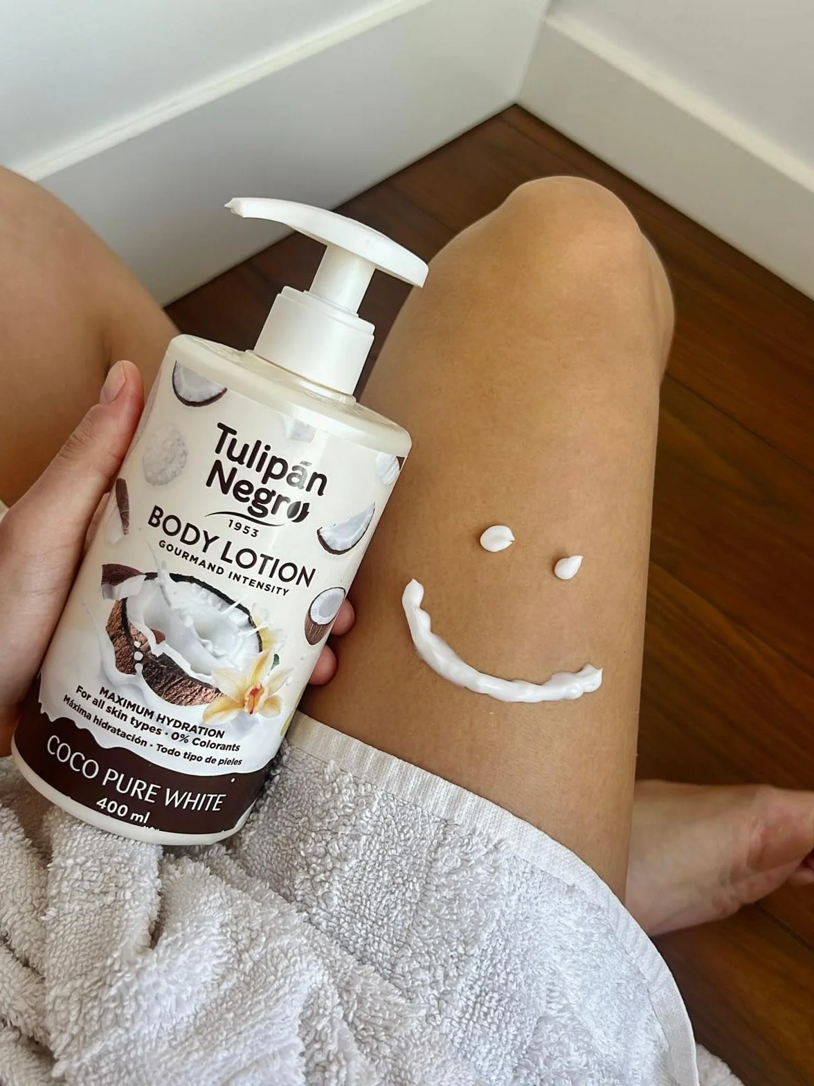 Tulipán Negro Loción Corporal Coco Pure White Hidratación Intensa 400 ml