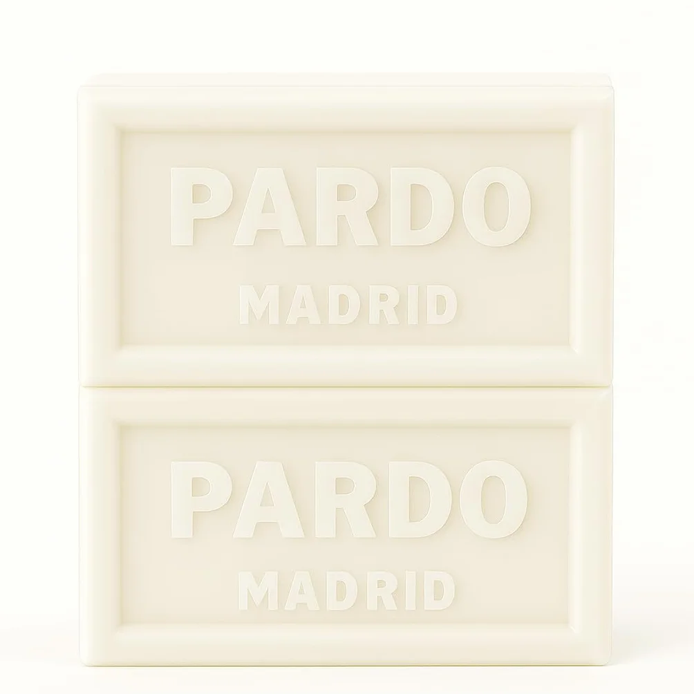 Pardo Jabón en Pastilla Blanco 150g Pack 2 – Limpieza Suave y Tradicional para Manos y Ropa