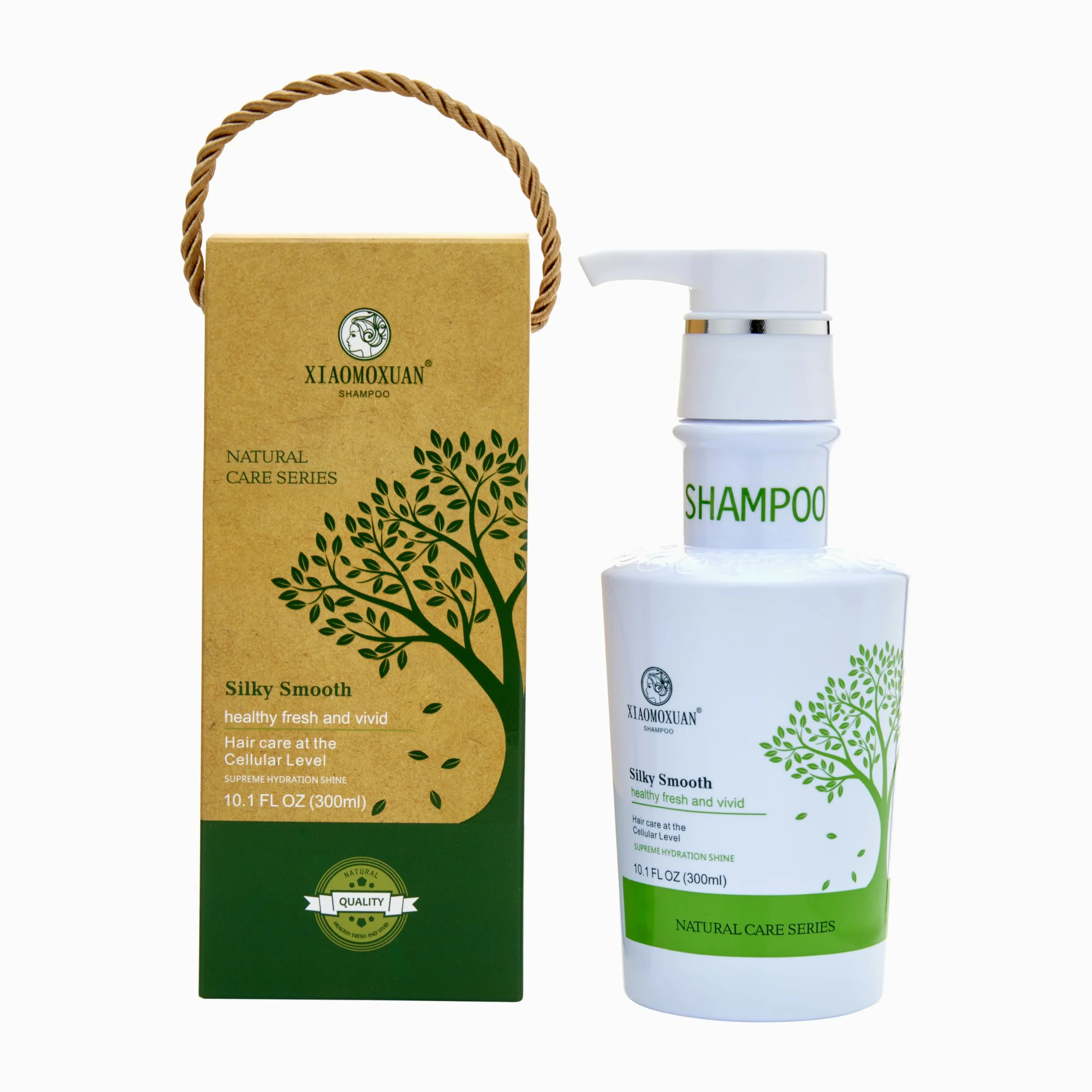 Xiaomoxuan Champú hidratante con aceite de árbol de té orgánico para todo tipo de cabello, limpieza profunda para cuero cabelludo seco, picazón o graso, fórmula vegana, sin parabenos ni sulfatos, 300