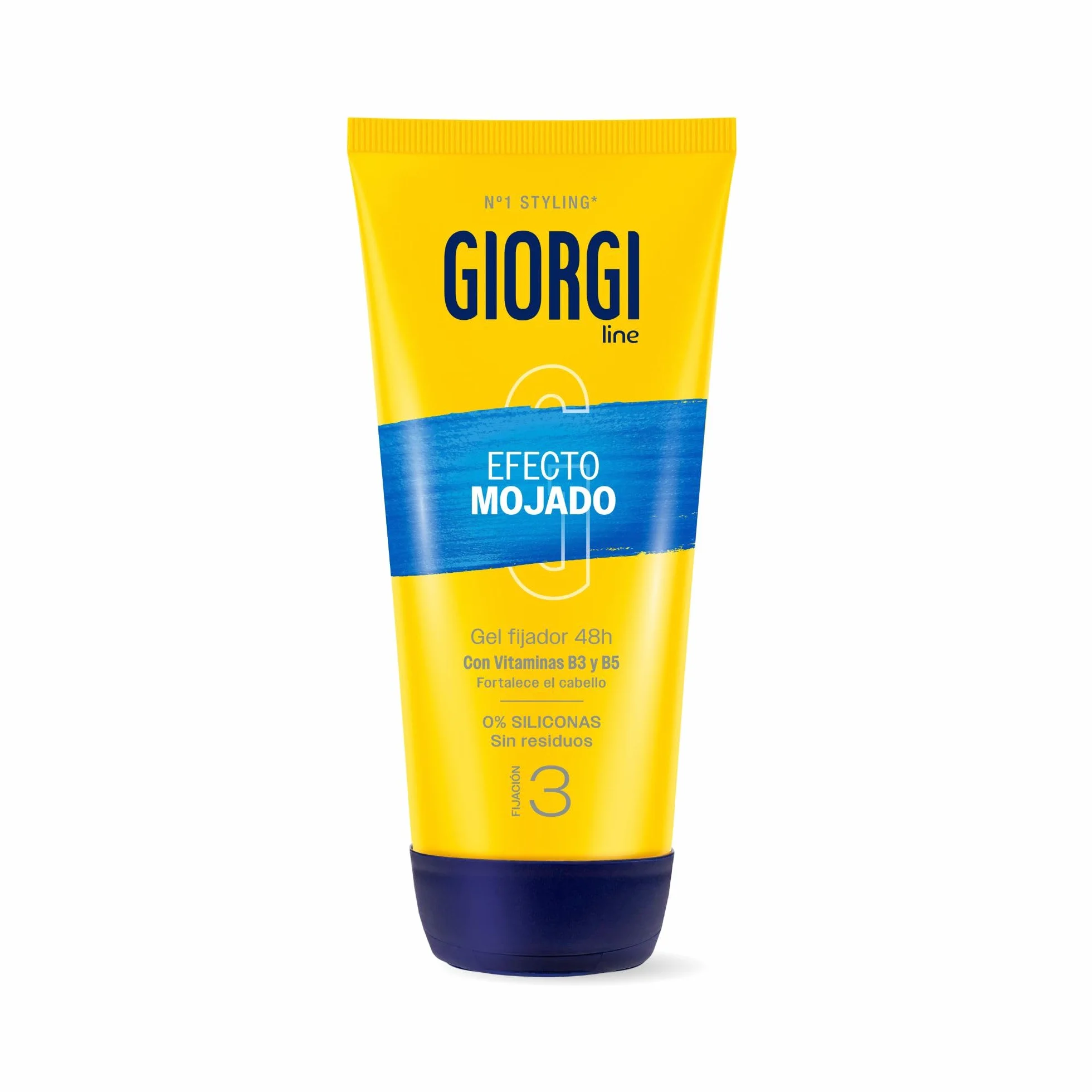 Giorgi Line Gomina Efecto Mojado Fijación 3 Extrafuerte Brillo Intenso 48h Sin Alcohol Siliconas 170 ml