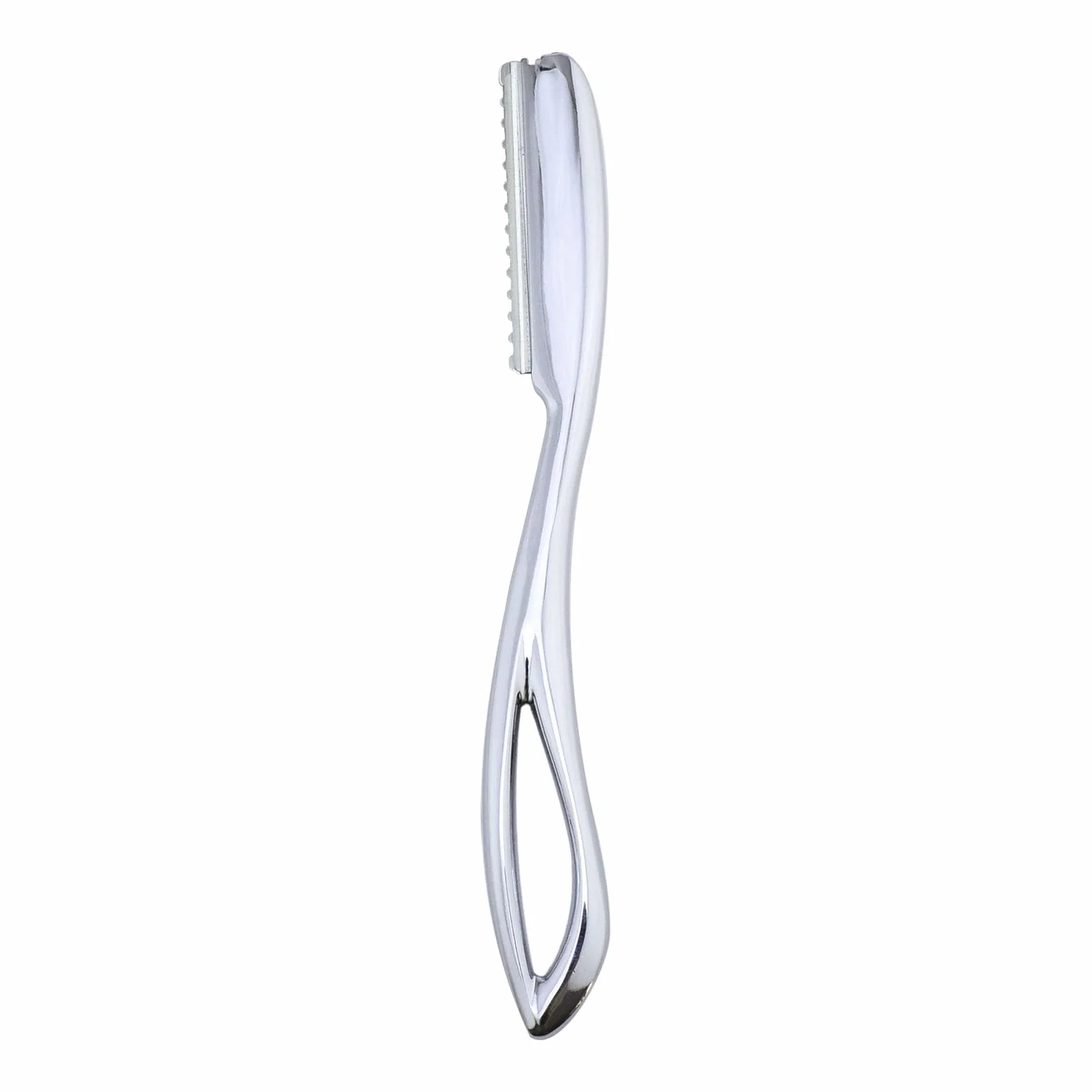 Maquinilla de afeitar de seguridad + 10 cuchillas para corte de pelo, tijeras de barbero para barba