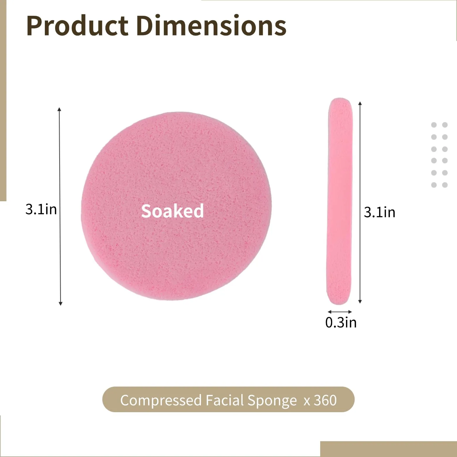 360 esponjas faciales comprimidas, esponjas de maquillaje suaves de PVA para el cuidado diario de la piel y la aplicación, rosa, ampliable a 3.1 pulgadas, forma redonda, ideal para viajes y uso