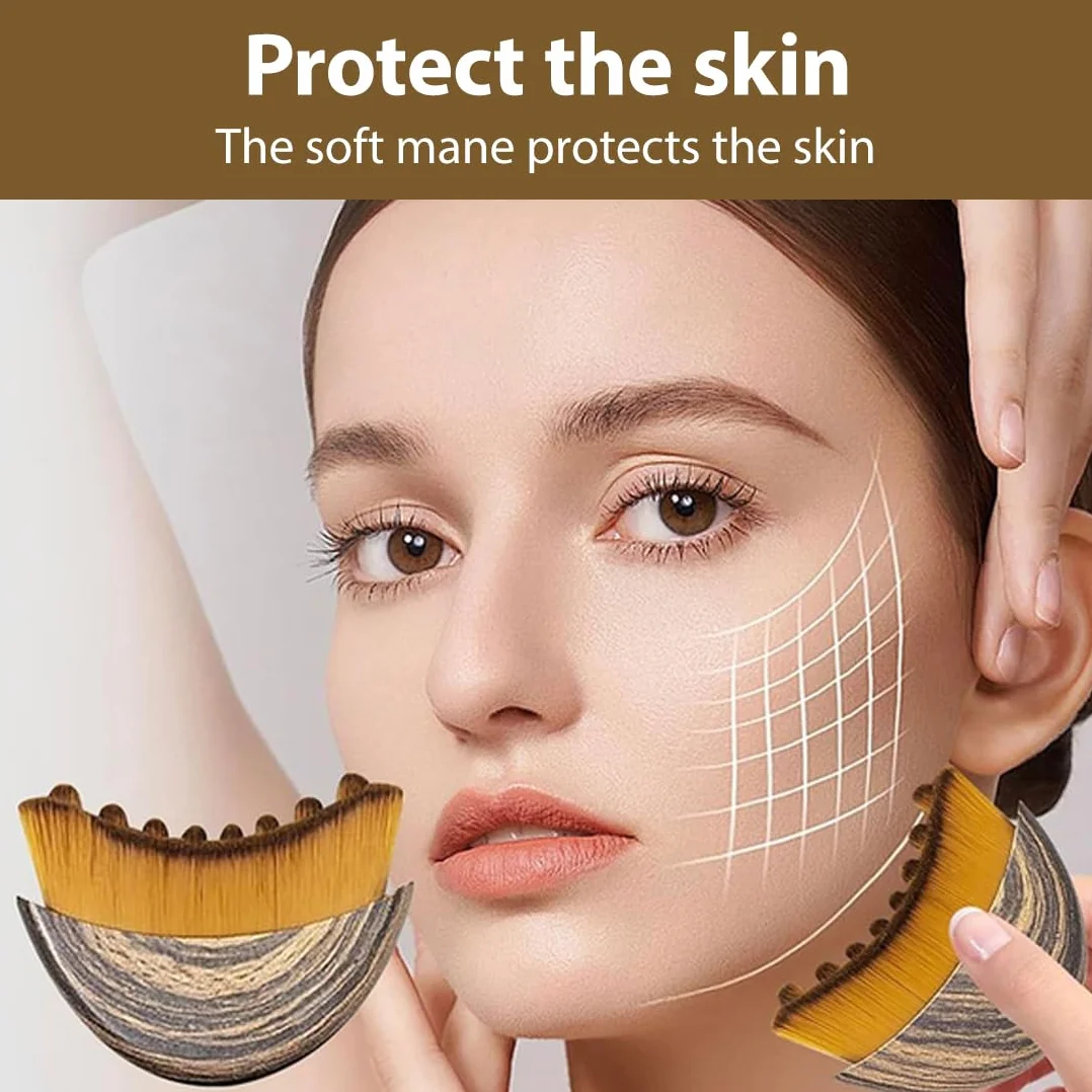 GXGM Cepillo Facial de Contorno Linfático Masajeador para Mandíbula