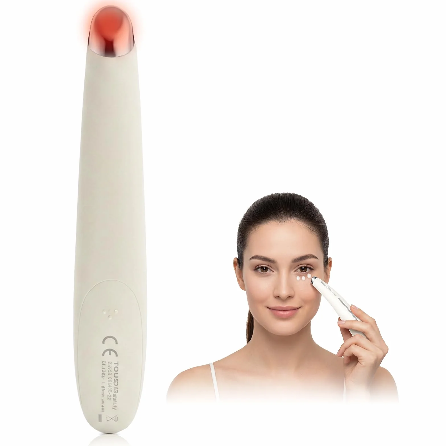 Masajeador de Ojos Eléctrico Antiarrugas, Masajeador Facial Térmico 40℃ para Bolsas Ojeras y Líneas Finas, con Función de Calor y Vibración, Portátil para Mujeres