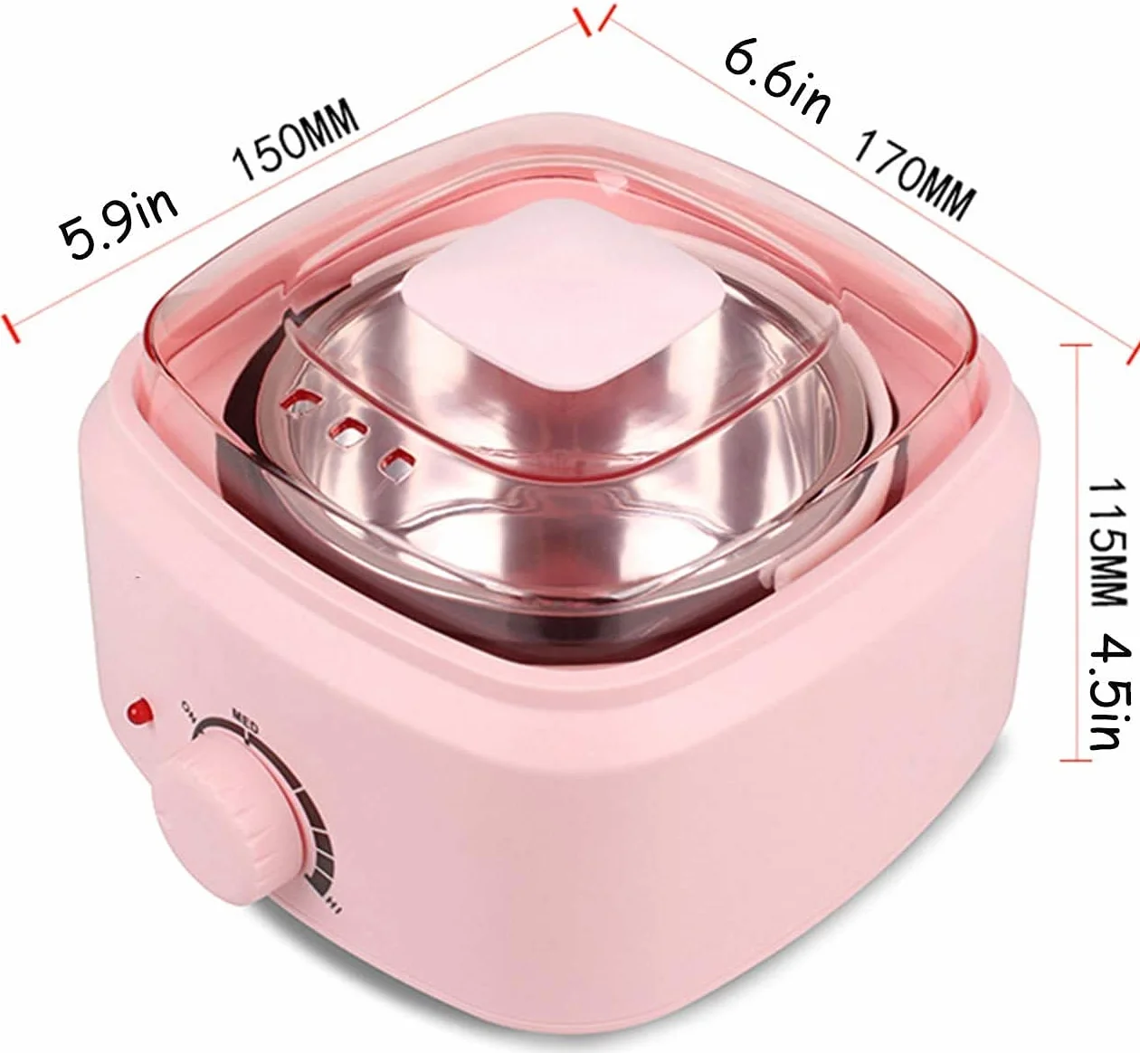 Calentador de Cera for la depilación,Cera calentadora de fusión con Maceta de Cera for Cuerpo Completo,piernas,Cara,Cejas,Bikini,Axilas,Espalda,Pecho,máquina de Cera parafina