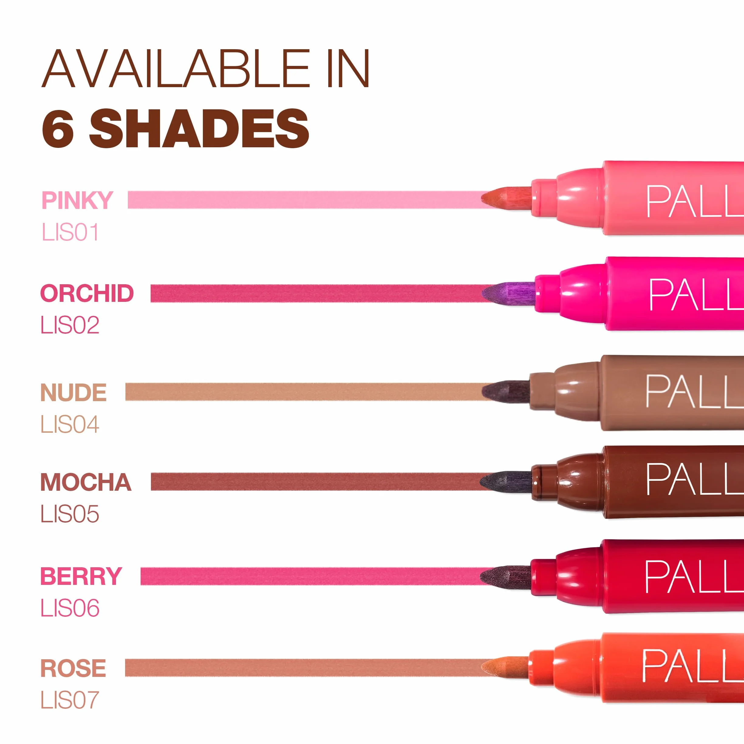 Palladio Tinte para Labios Hidratante Impermeable Mate Larga Duración Resistente a Manchas Orchid
