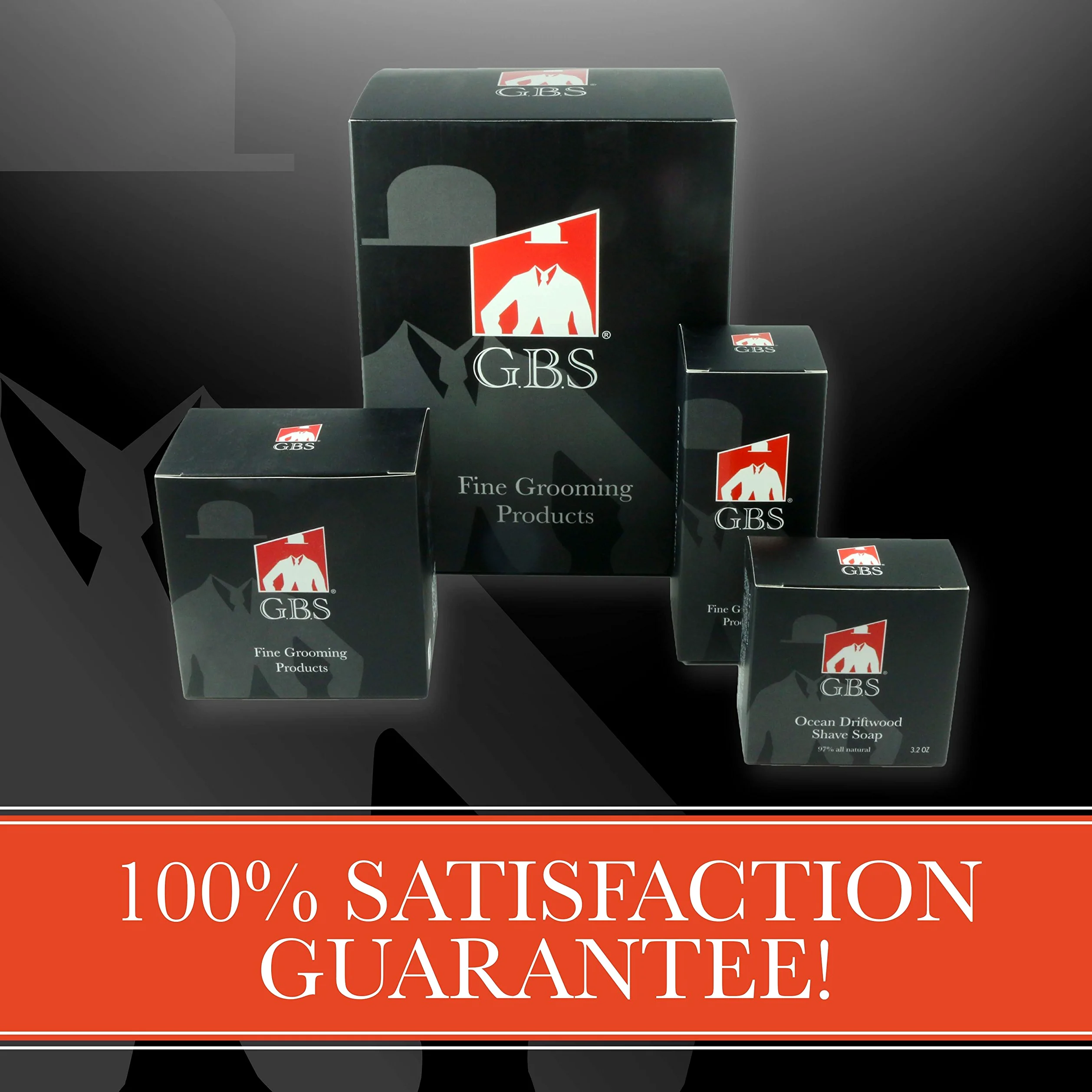 Gbs 5 piezas Set Marfil 3 + cuchilla de cepillo + cromo soporte + cuenco de tejón + jabón de afeitado para barba